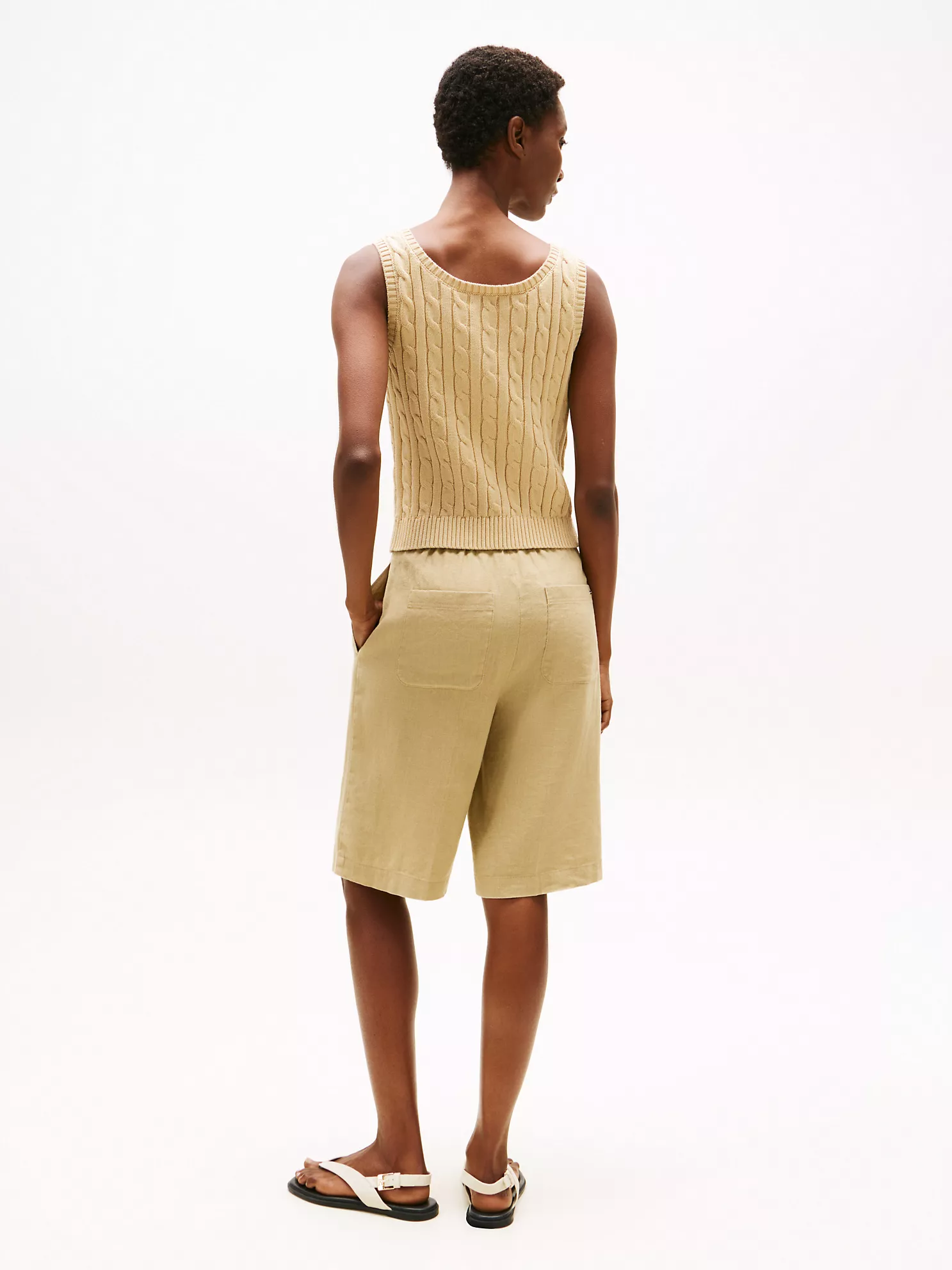Cable Knit Sweater Tank - Harvest Wheat 9 Cable Knit Sweater Tank
- Harvest Wheat