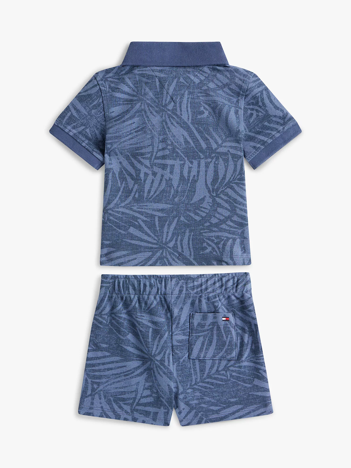 Babies' Palm Print Shirt and Short Set - Faded Indigo 4 Babies' Palm Print Shirt and Short Set
- Faded Indigo