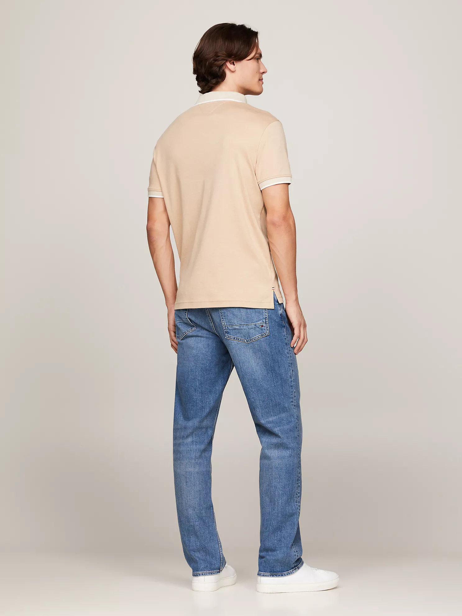 Regular Fit Two-Tone Interlock Polo - Classic Beige/Classic Khaki 9 Regular Fit Two-Tone Interlock Polo
- Classic Beige/Classic Khaki