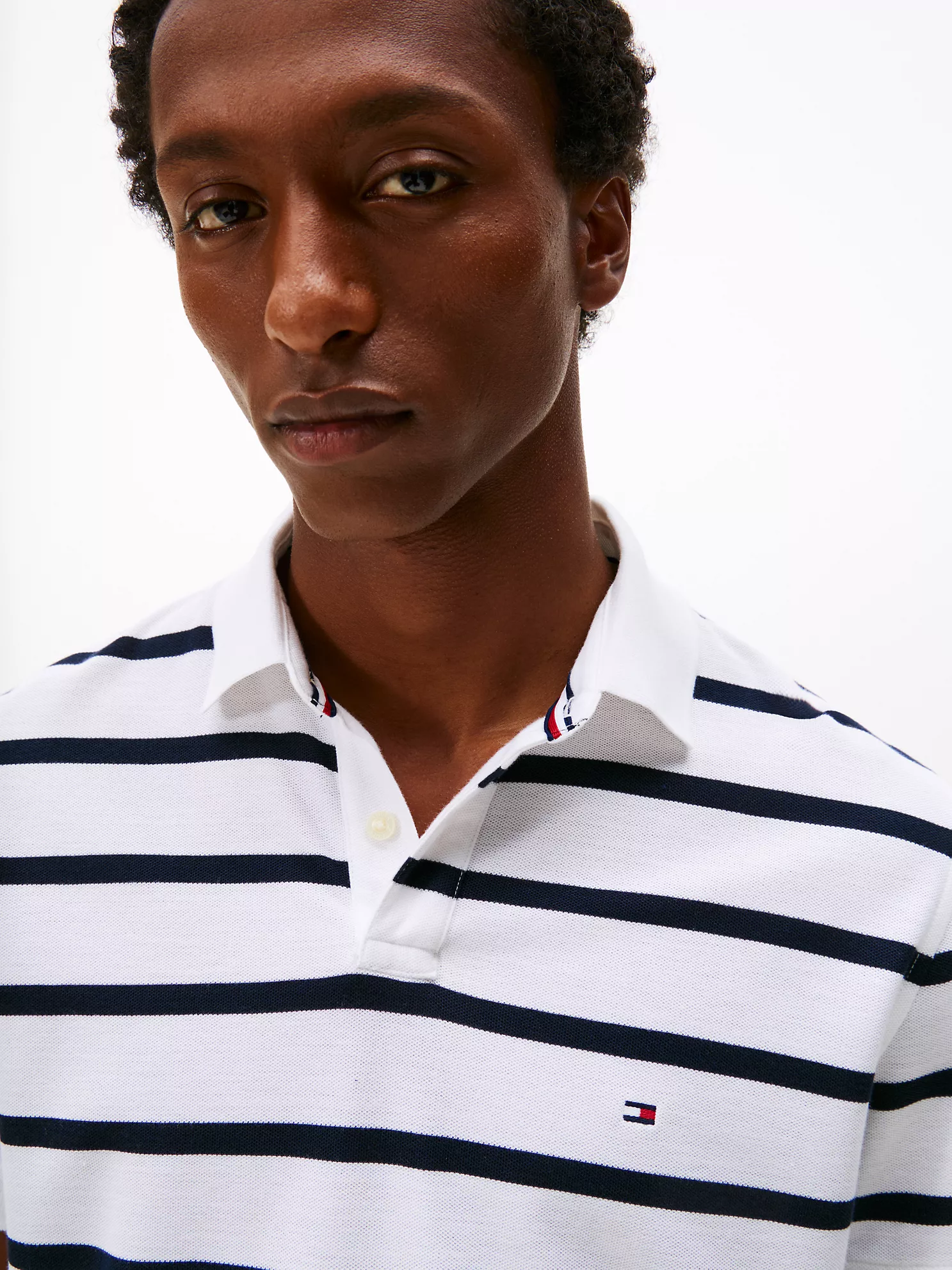 Regular Fit Stripe Wicking Polo - Fresh White Stripe 7 Regular Fit Stripe Wicking Polo
- Fresh White Stripe