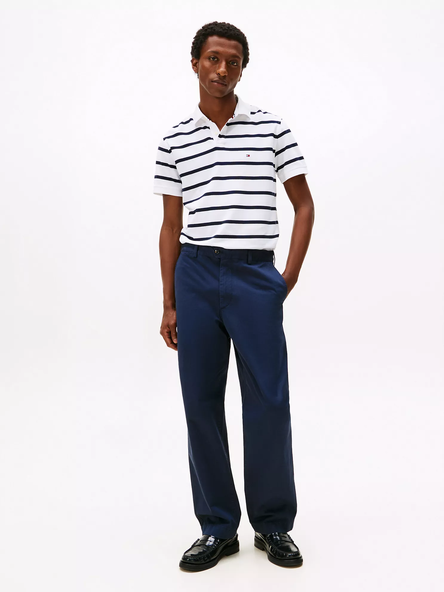 Regular Fit Stripe Wicking Polo - Fresh White Stripe 8 Regular Fit Stripe Wicking Polo
- Fresh White Stripe
