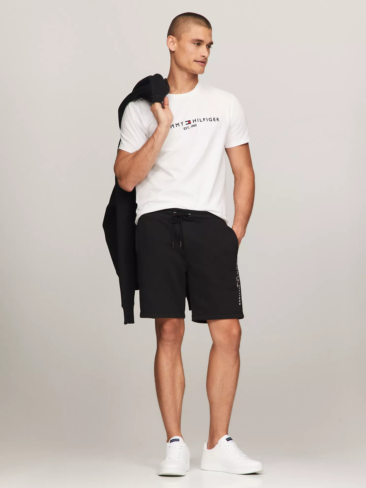 Embroidered Tommy Logo Sweatshort - Black 6 Embroidered Tommy Logo Sweatshort
- Black