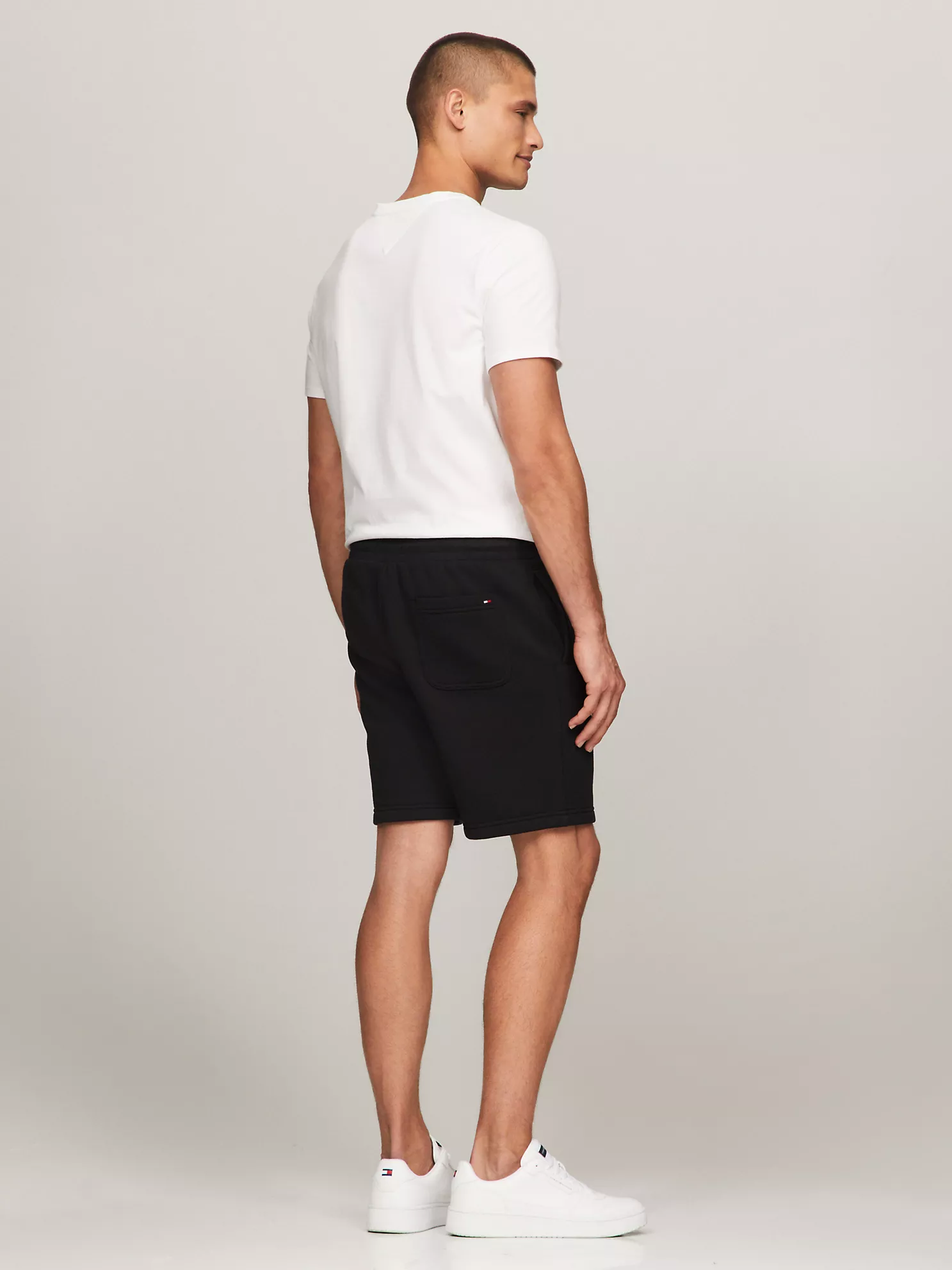 Embroidered Tommy Logo Sweatshort - Black 8 Embroidered Tommy Logo Sweatshort
- Black