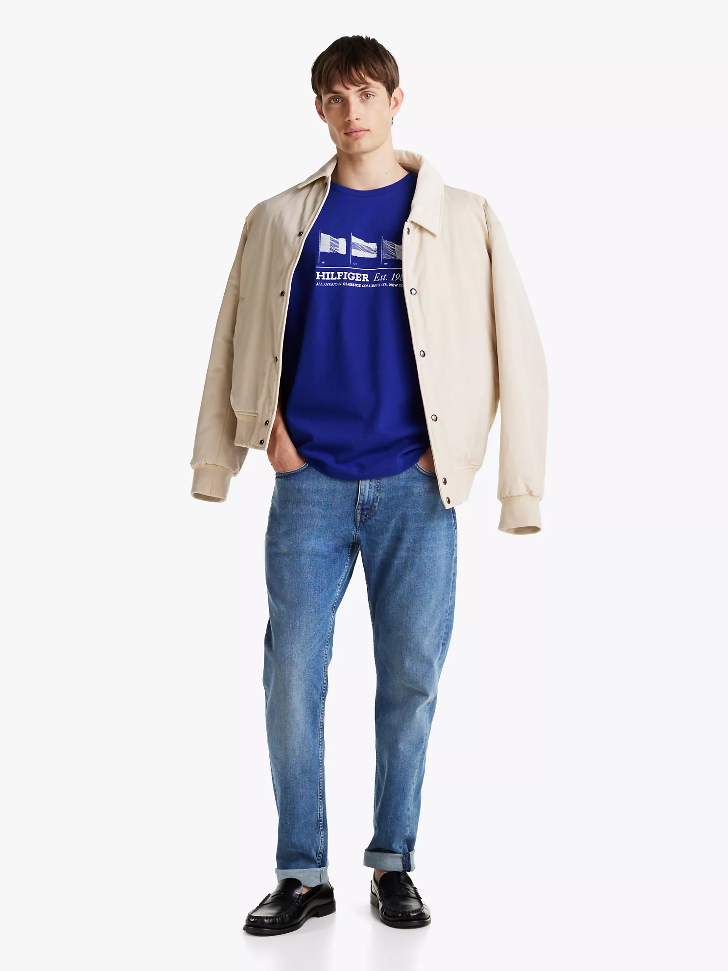 Embroidered Hilfiger Flags T-Shirt - Wedge Blue 6 Embroidered Hilfiger Flags T-Shirt
- Wedge Blue
