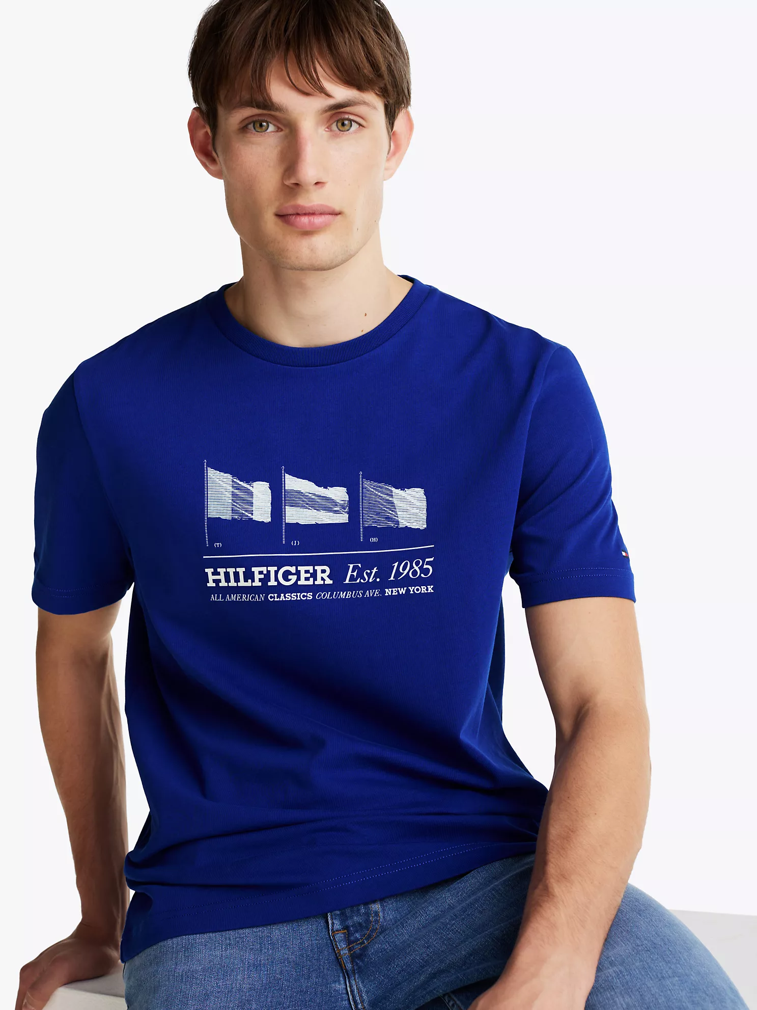 Embroidered Hilfiger Flags T-Shirt - Wedge Blue 7 Embroidered Hilfiger Flags T-Shirt
- Wedge Blue