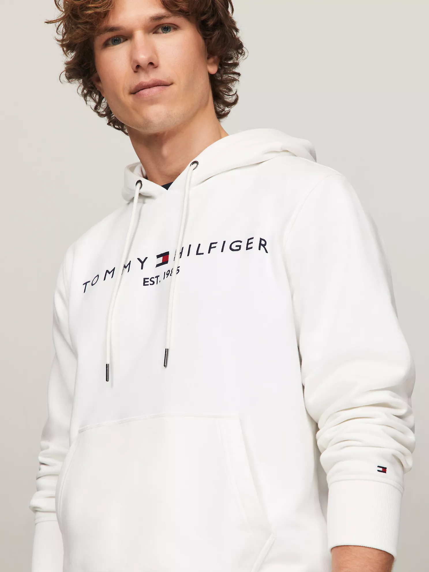 Embroidered Tommy Logo Hoodie - Fresh White 7 Embroidered Tommy Logo Hoodie
- Fresh White