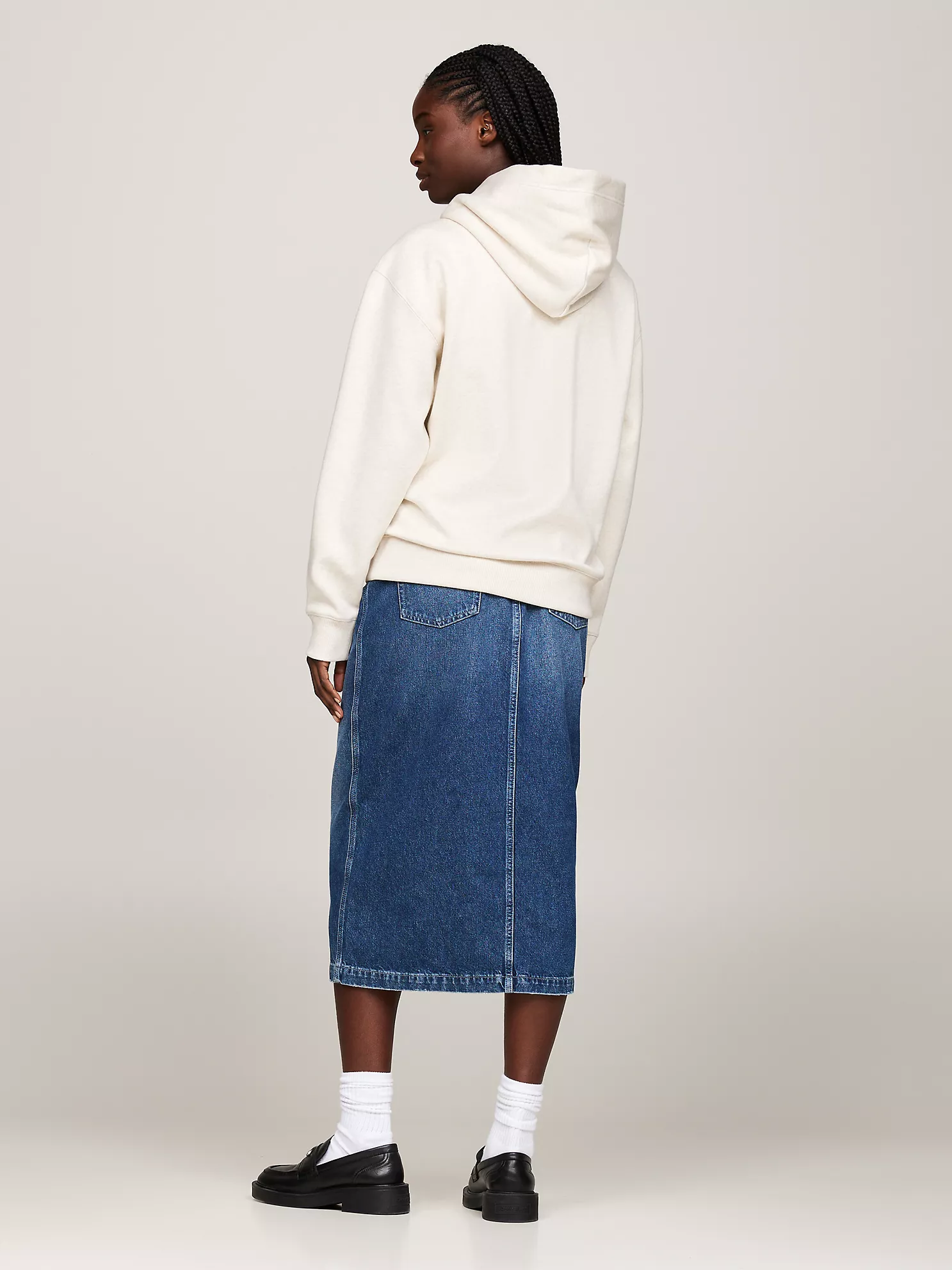 Tommy Jeans Flag Logo Relaxed Hoodie - Ancient White 8 Tommy Jeans Flag Logo Relaxed Hoodie
- Ancient White