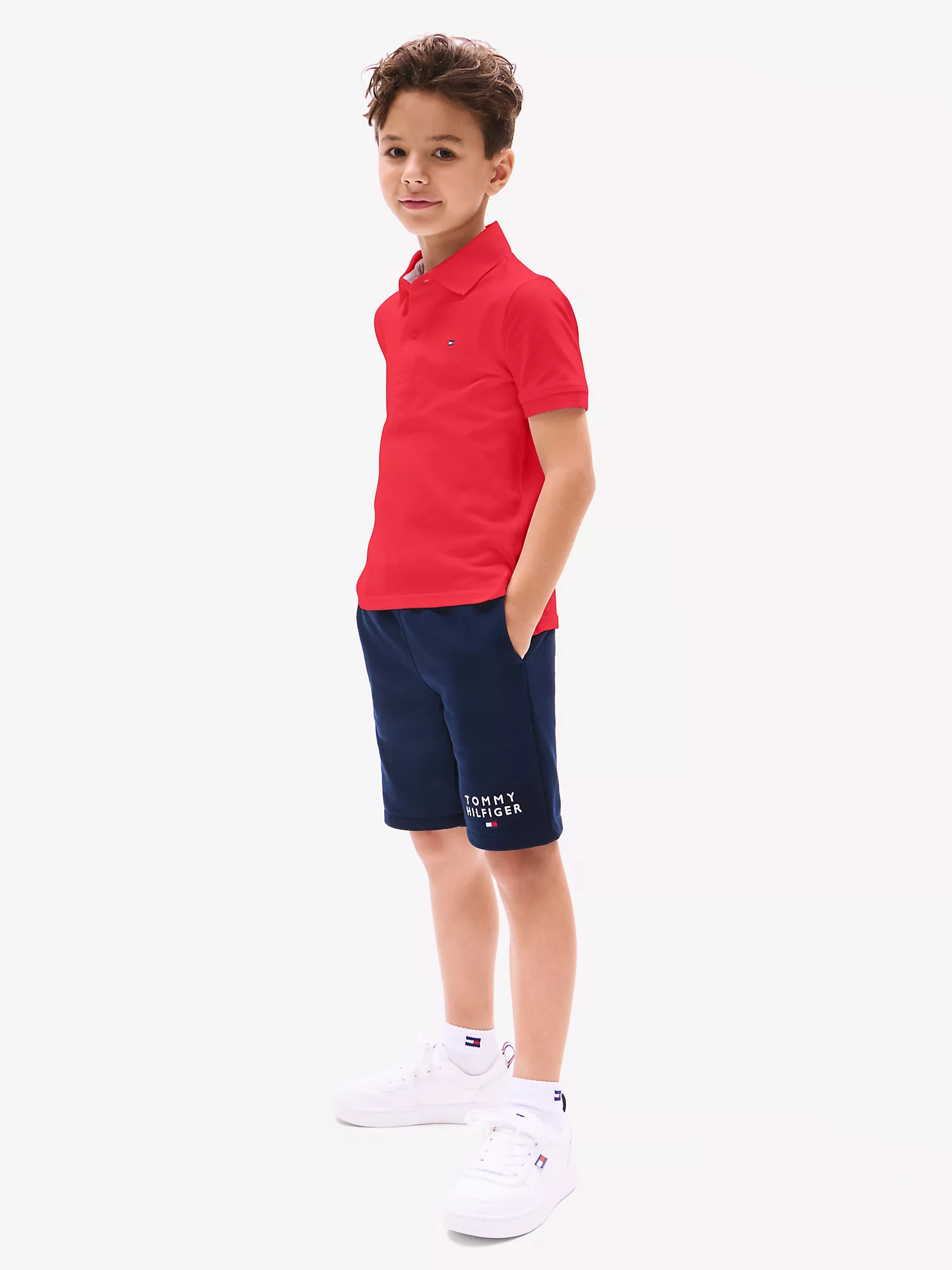 Kids' Solid Stretch Polo - Primary Red 1 Kids' Solid Stretch Polo
- Primary Red