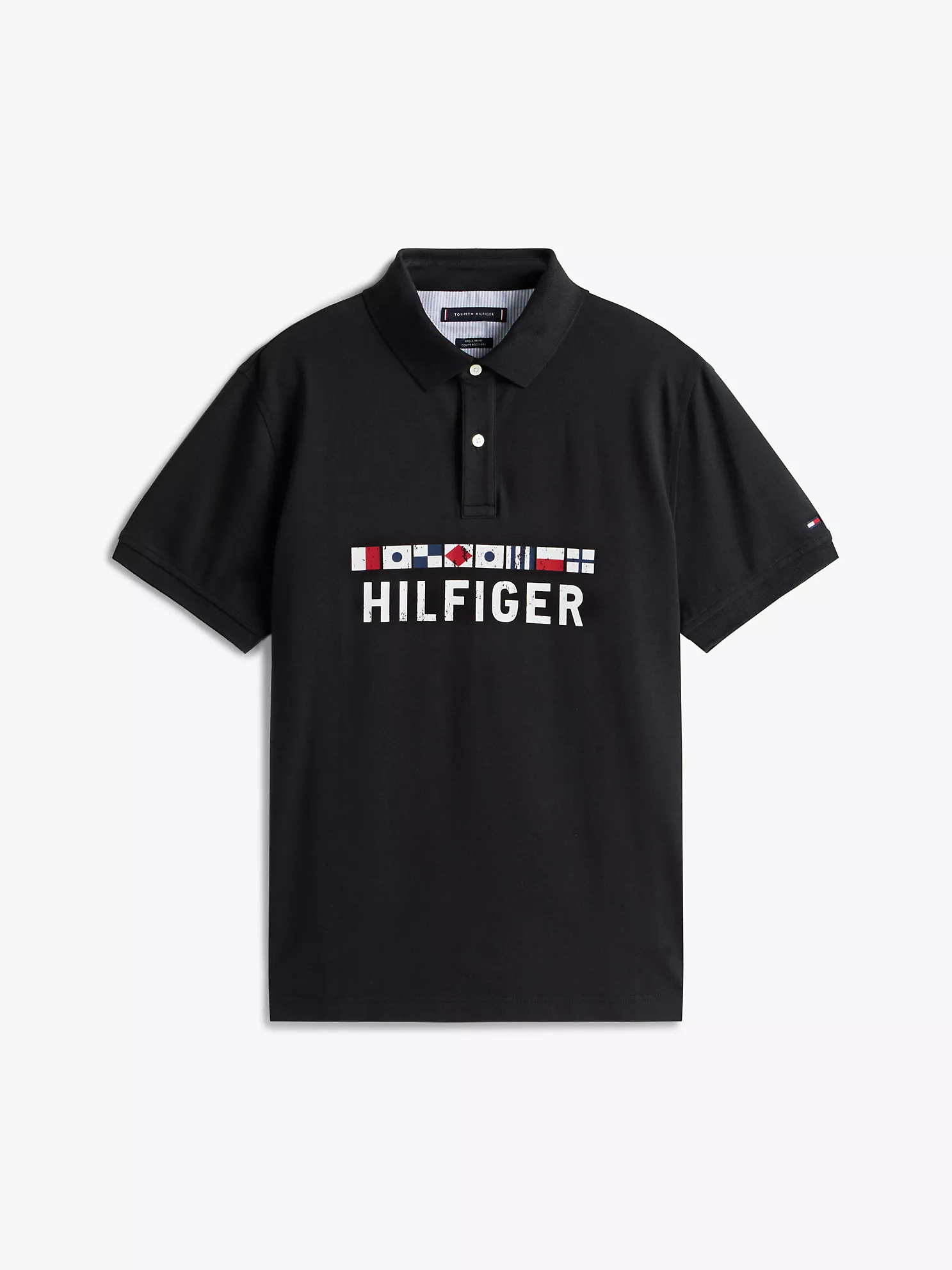 Regular Fit Nautical Graphic Logo Polo - Black 10 Regular Fit Nautical Graphic Logo Polo
- Black