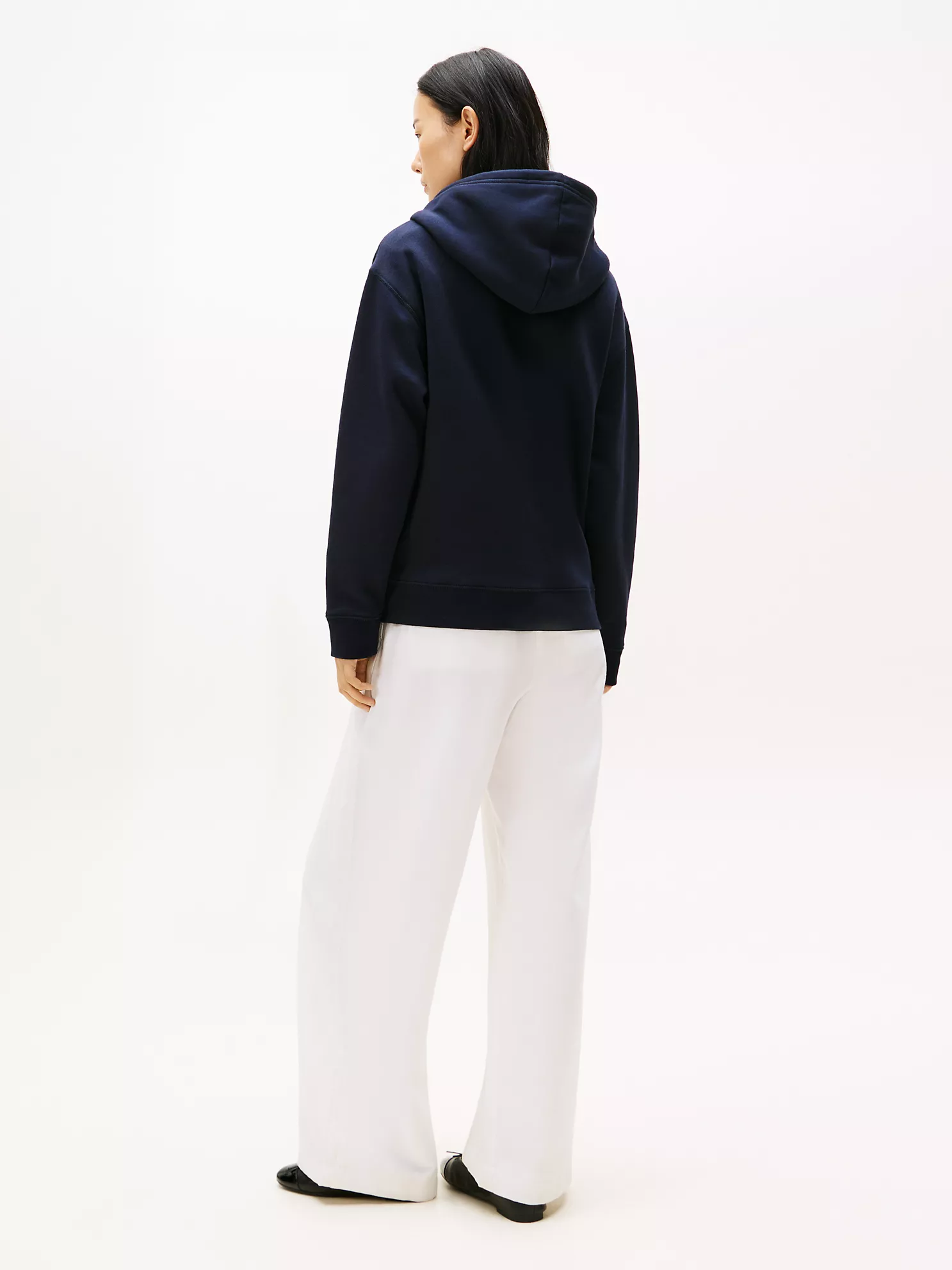 Relaxed Fit Plush-Lined Zip Hoodie - Navy 9 Relaxed Fit Plush-Lined Zip Hoodie
- Navy