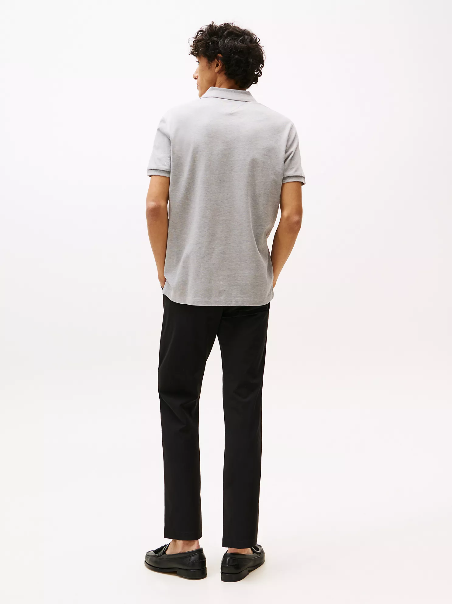 Regular Fit Two-Tone Collar Polo - Light Grey Heather 9 Regular Fit Two-Tone Collar Polo
- Light Grey Heather