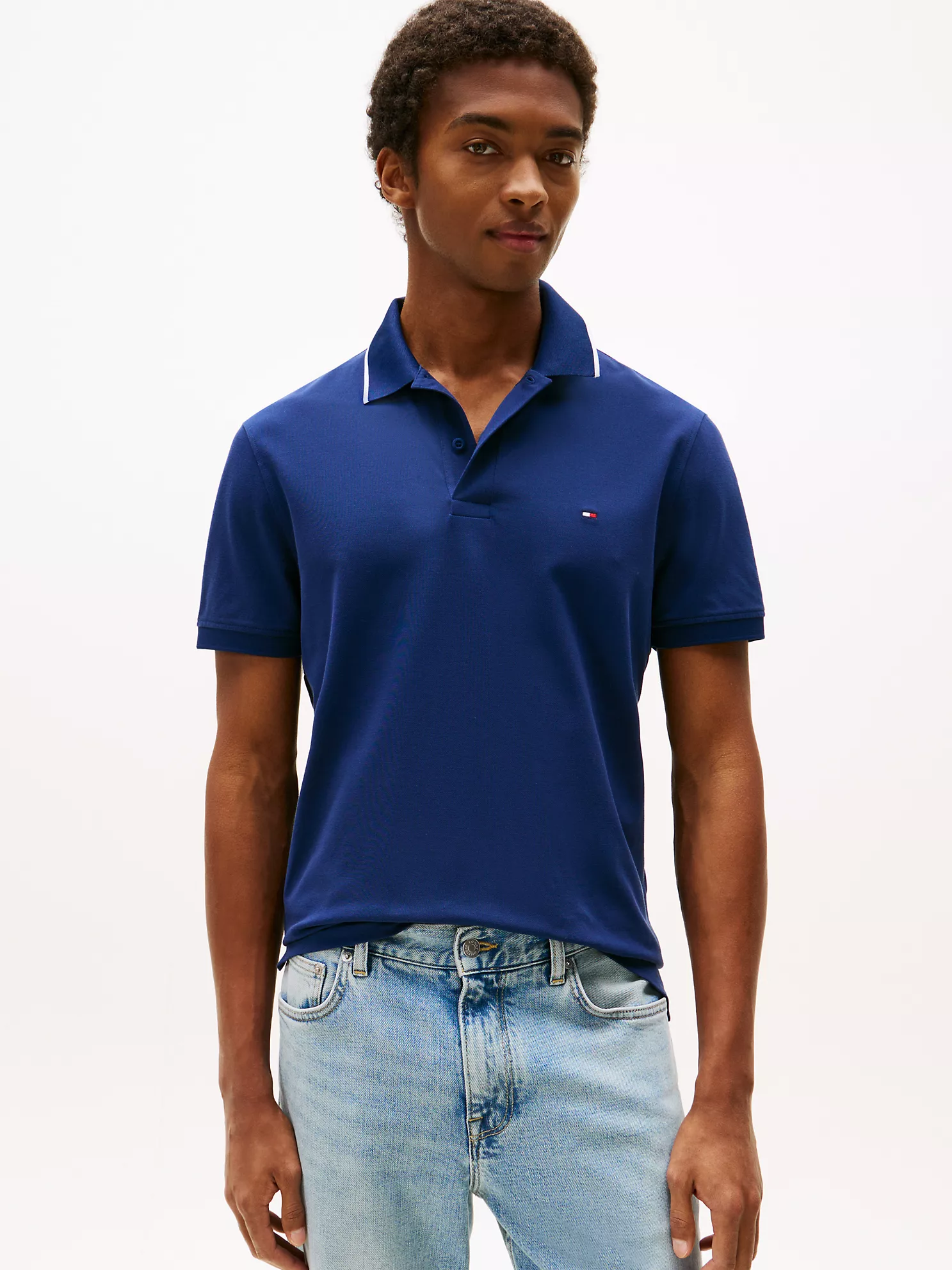 Regular Fit Tipped Performance Polo - Preppy Navy 1 Regular Fit Tipped Performance Polo
- Preppy Navy