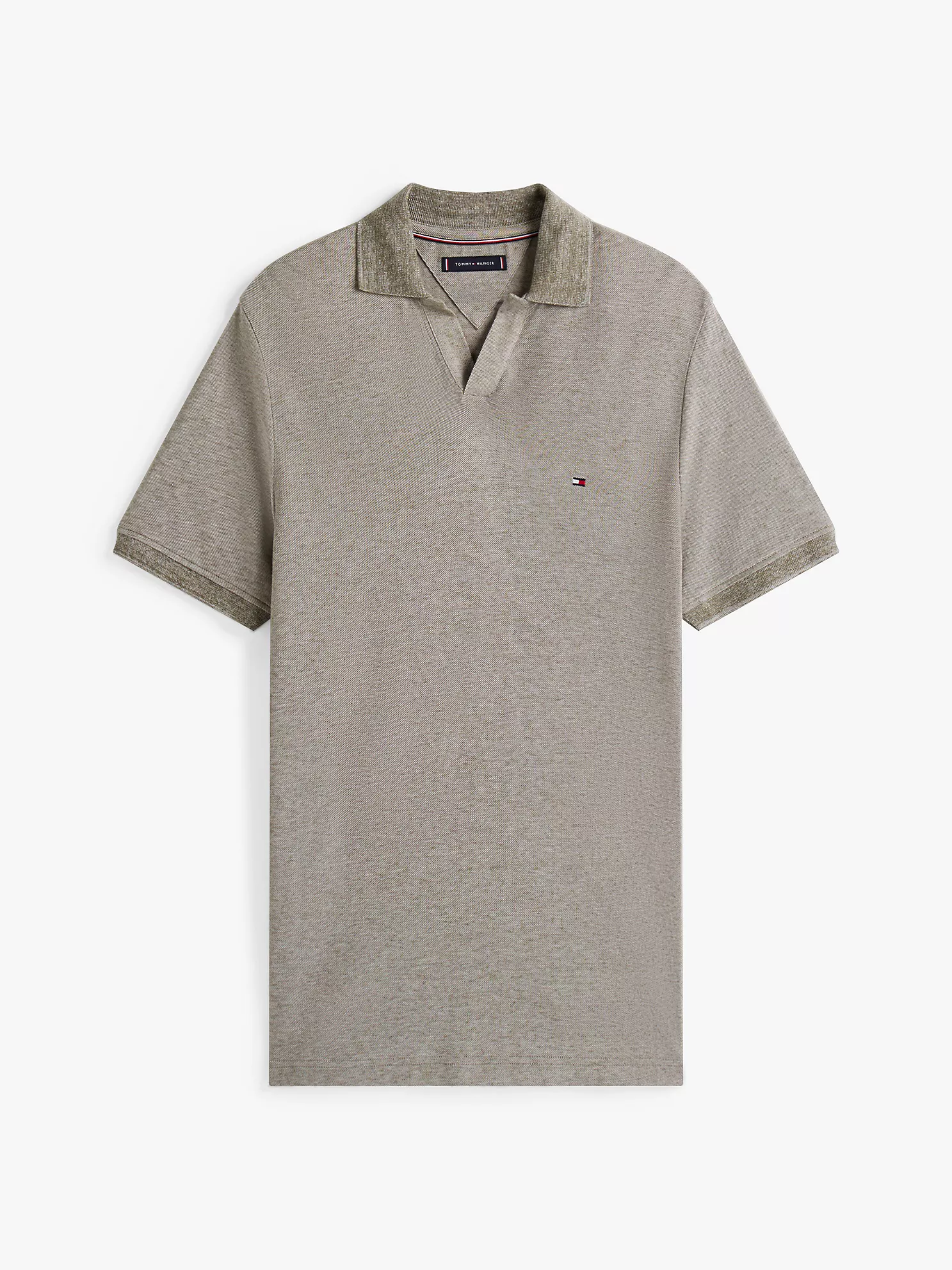 Regular Fit Two-Tone Open-Collar Polo - Battle Green/White 10 Regular Fit Two-Tone Open-Collar Polo
- Battle Green/White