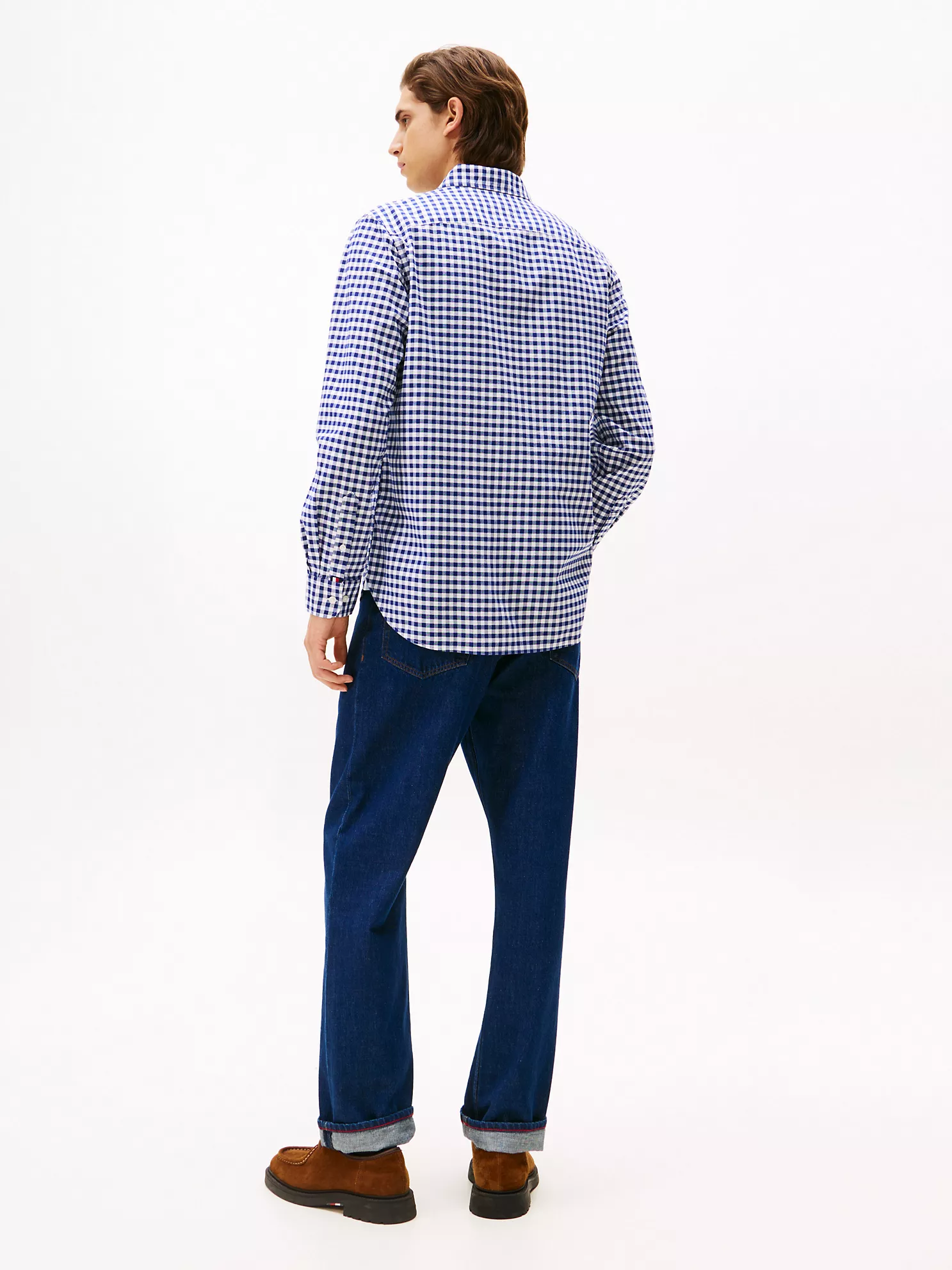 Regular Fit Gingham Oxford Shirt - Navy/Optic White 9 Regular Fit Gingham Oxford Shirt
- Navy/Optic White