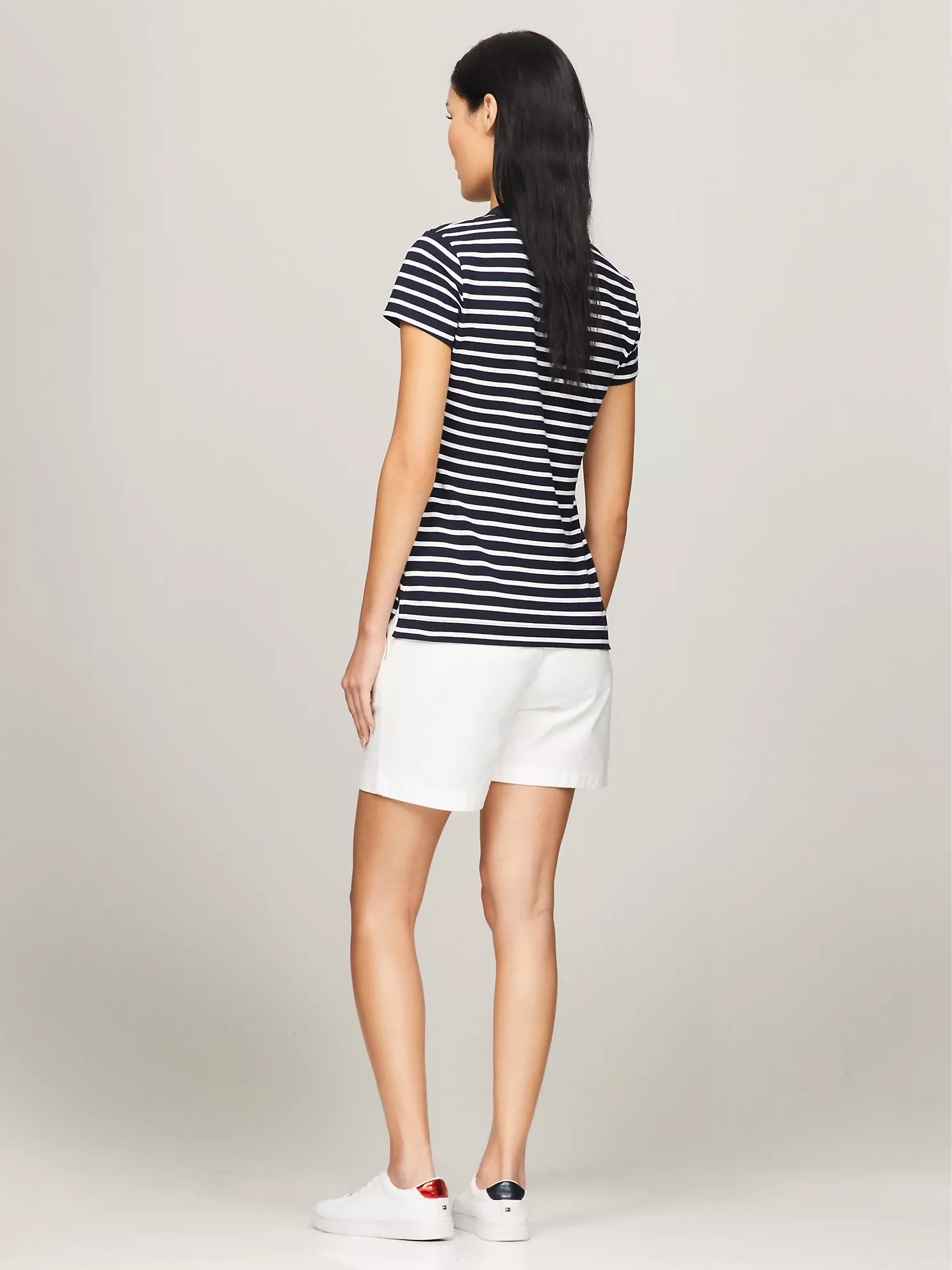 Slim Fit Stripe Stretch Cotton Polo - Navy Multi Stripe 8 Slim Fit Stripe Stretch Cotton Polo
- Navy Multi Stripe