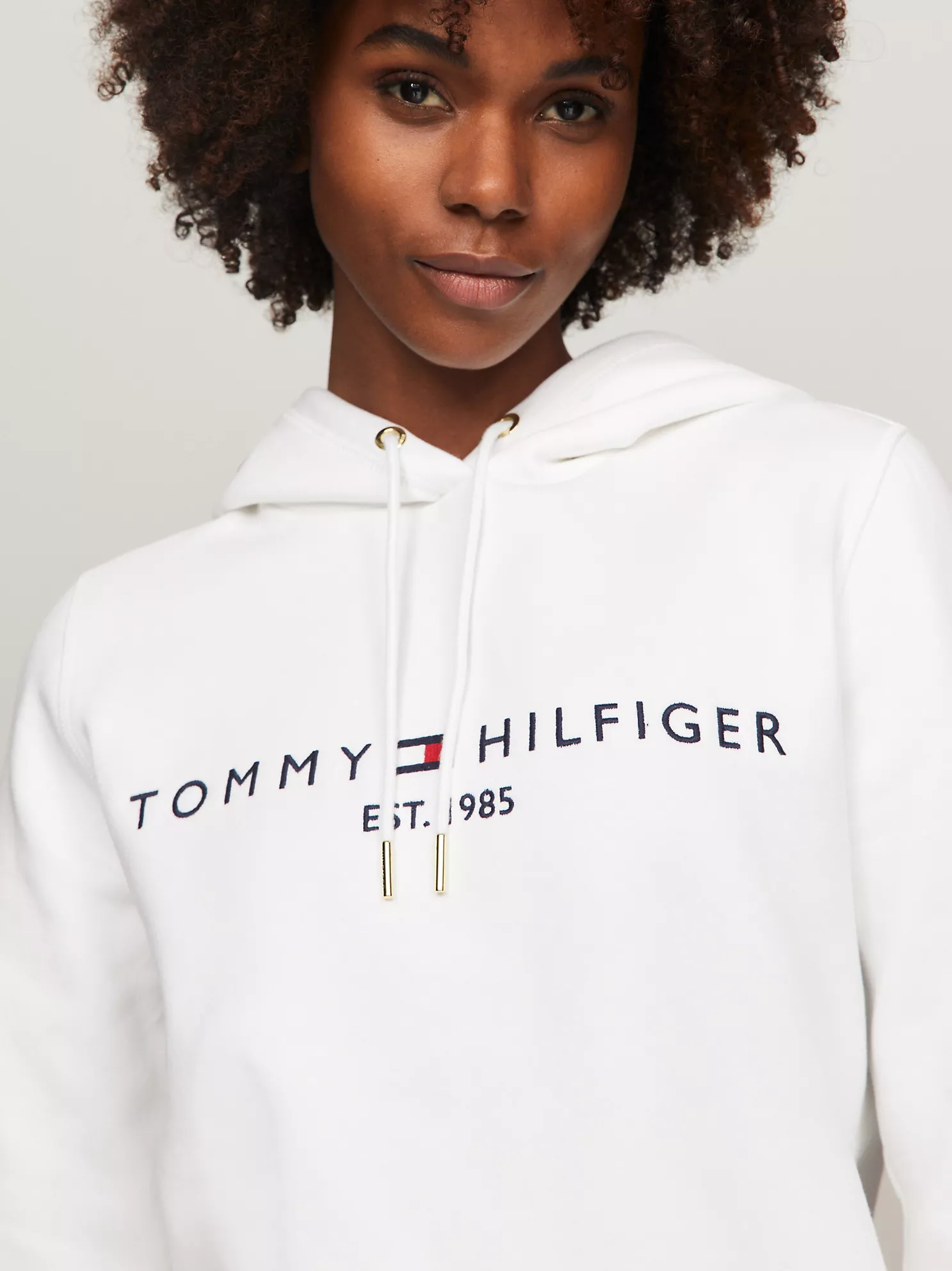 Embroidered Tommy Logo Hoodie - Optic White 7 Embroidered Tommy Logo Hoodie
- Optic White