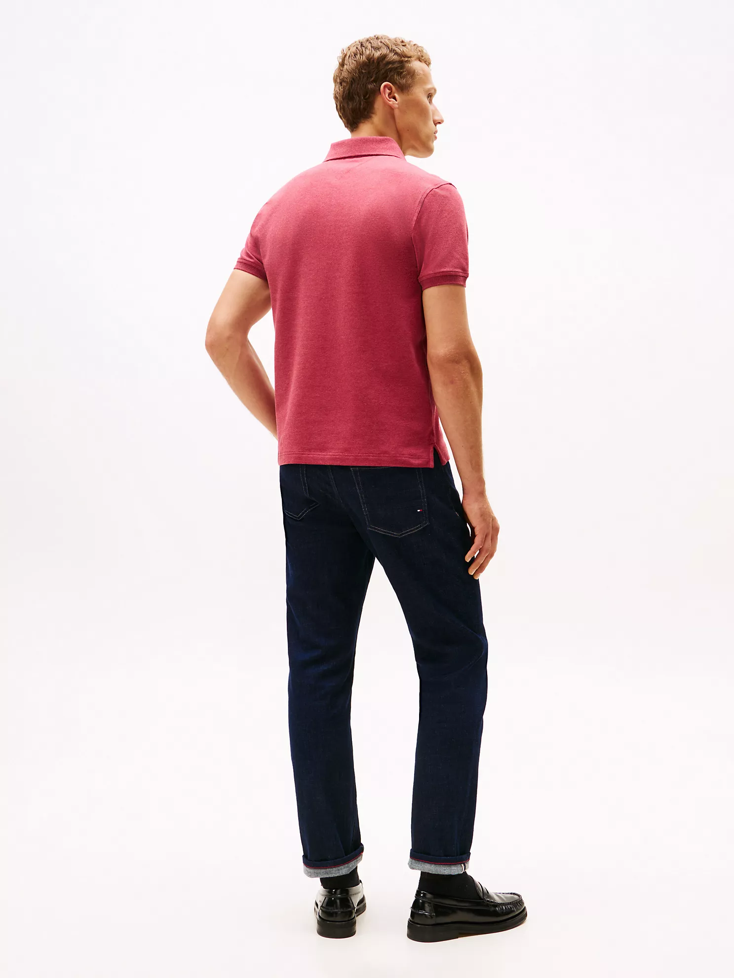 Slim Fit Stretch Pique Polo - Red Heather 9 Slim Fit Stretch Pique Polo
- Red Heather