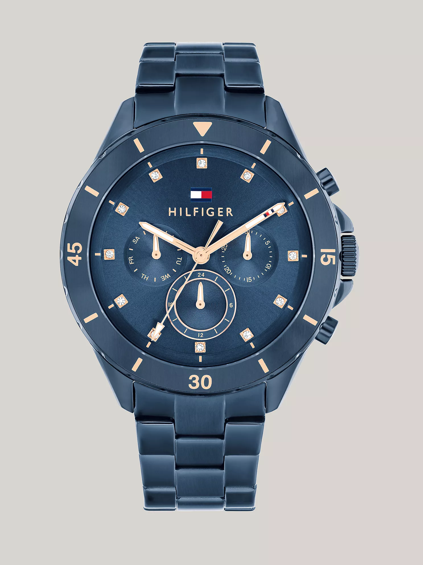 40MM Blue Dial Boyfriend Watch
         - Blue
