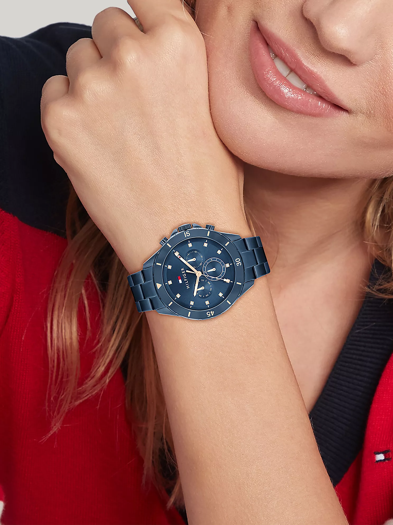 40MM Blue Dial Boyfriend Watch - Blue 6 40MM Blue Dial Boyfriend Watch
- Blue