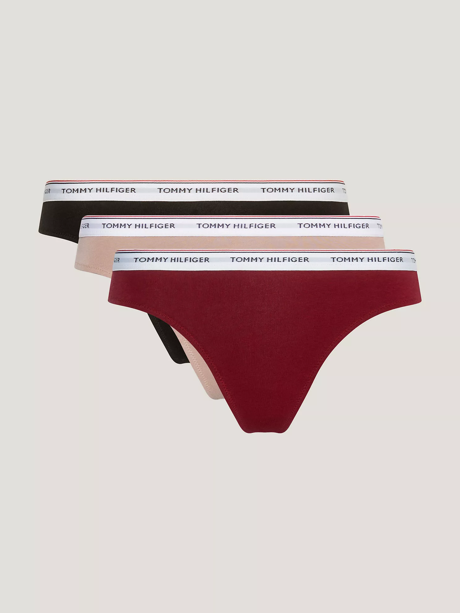 Logo Mix Thong 3-Pack - Rouge/Oat Milk/Black 1 Logo Mix Thong 3-Pack
- Rouge/Oat Milk/Black