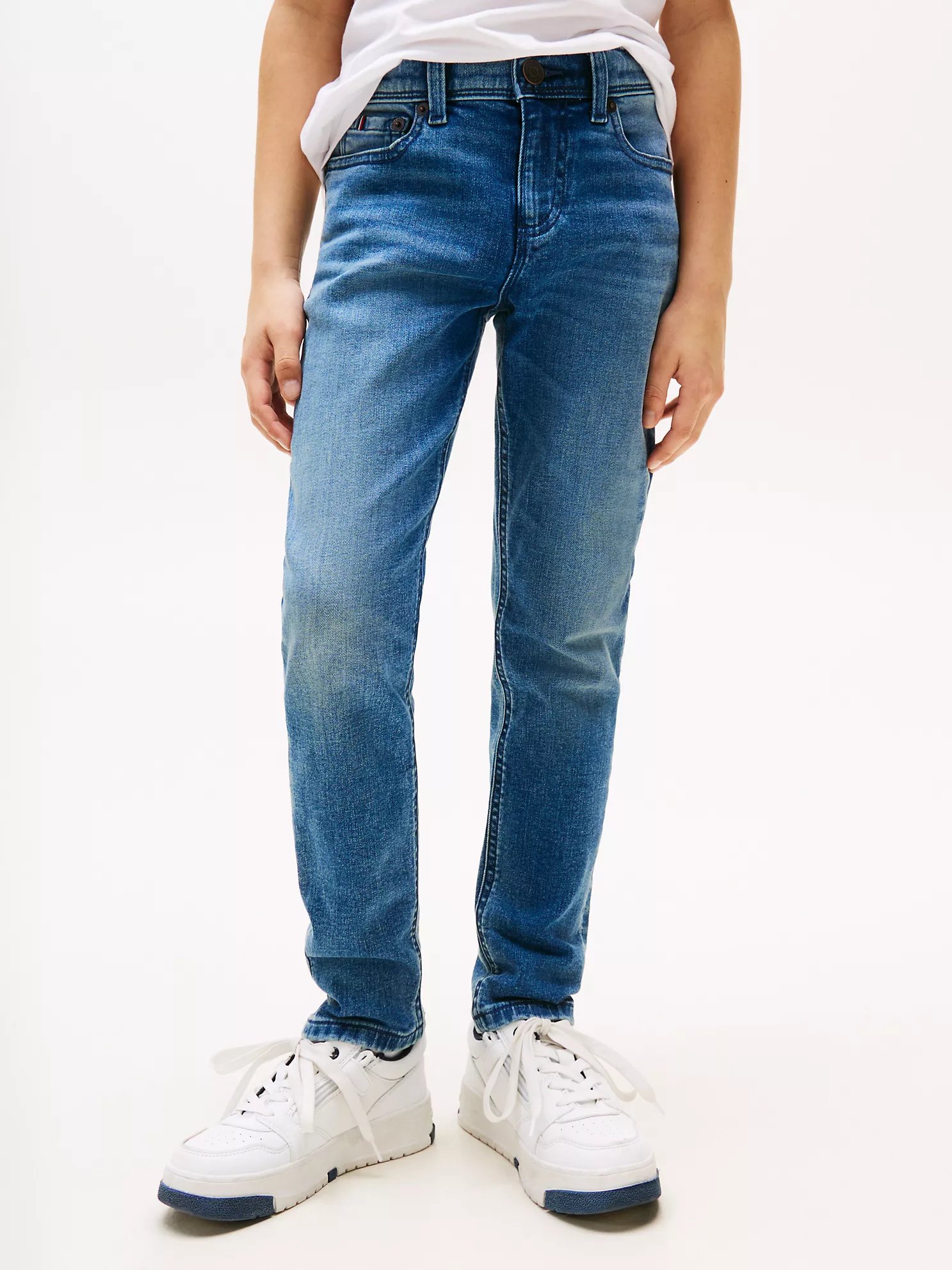 Kids' Faded Mid-Wash Slim Fit Jean - Blue 7 Kids' Faded Mid-Wash Slim Fit Jean
- Blue