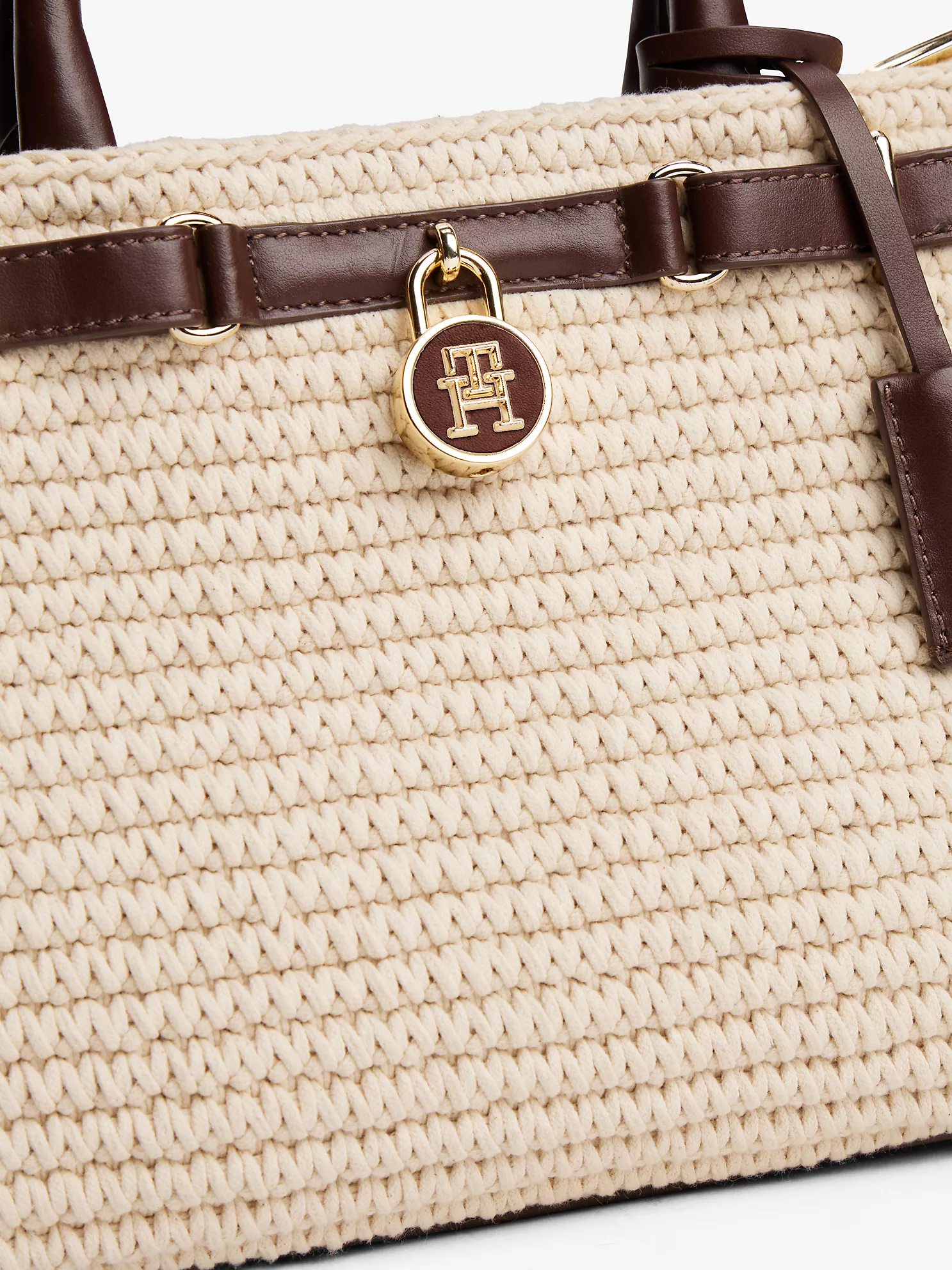 Leather Mini Tote Bag - Rich Walnut / Neutral Mix 8 Leather Mini Tote Bag
- Rich Walnut / Neutral Mix