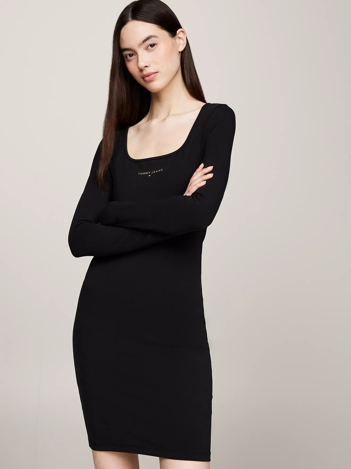 Tommy Jeans Logo Scoop Neck Dress - Black 7 Tommy Jeans Logo Scoop Neck Dress
- Black