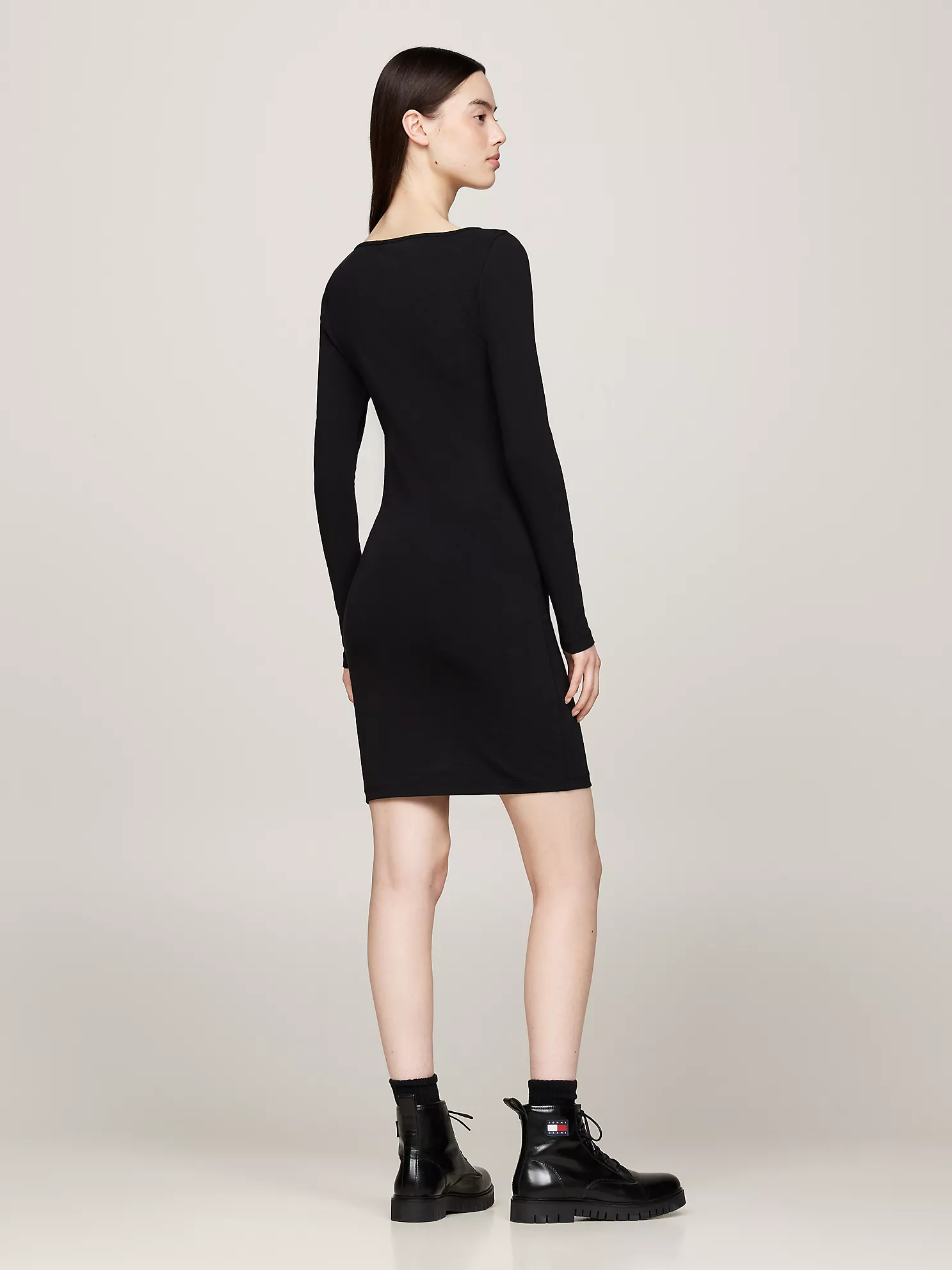 Tommy Jeans Logo Scoop Neck Dress - Black 8 Tommy Jeans Logo Scoop Neck Dress
- Black
