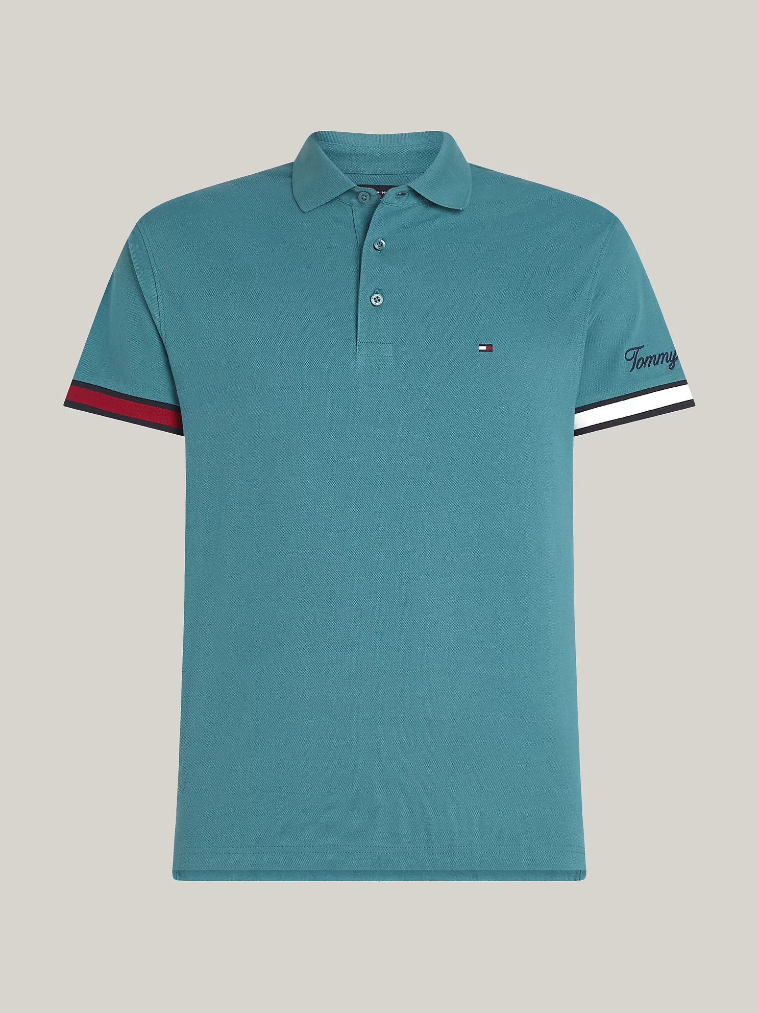 Slim Fit Flag Cuff Polo - Frosted Green 10 Slim Fit Flag Cuff Polo
- Frosted Green