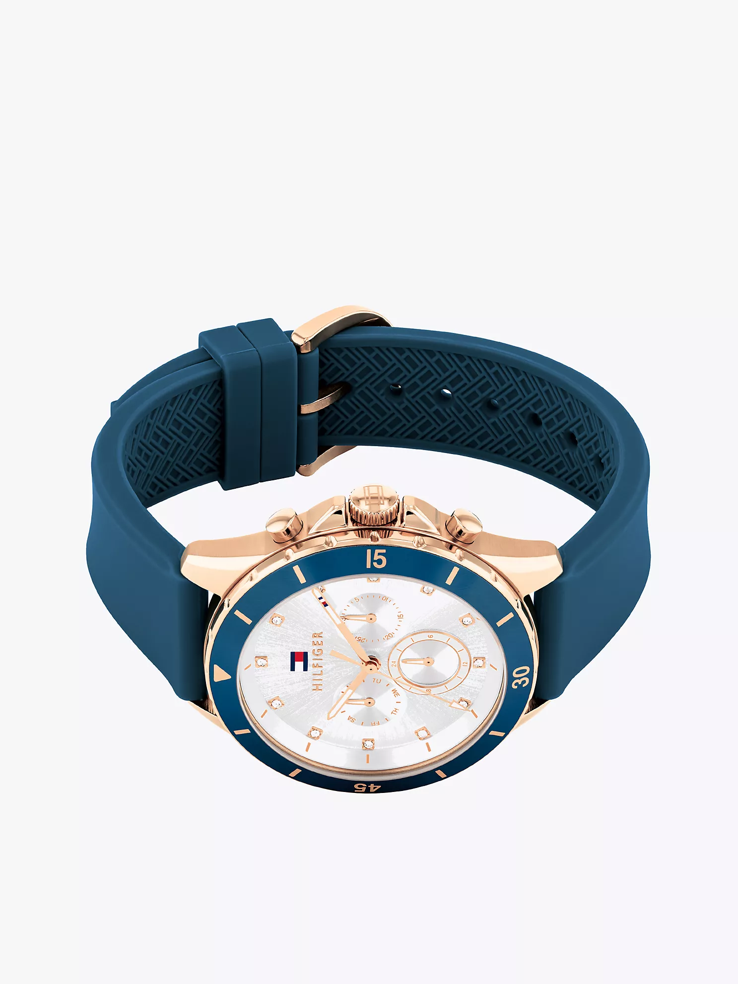 40MM White Dial Boyfriend Watch - Blue 10 40MM White Dial Boyfriend Watch
- Blue