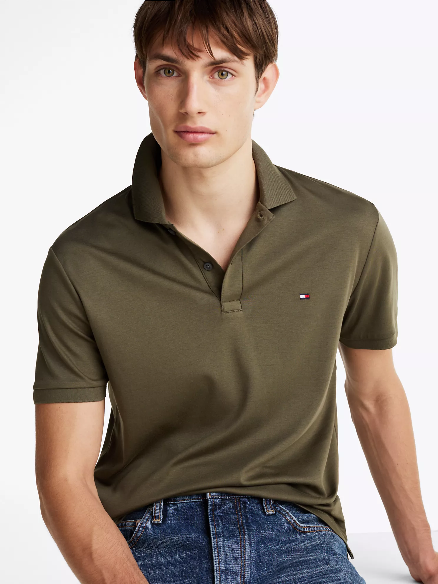 Regular Fit Cotton Polo - Army Green 7 Regular Fit Cotton Polo
- Army Green