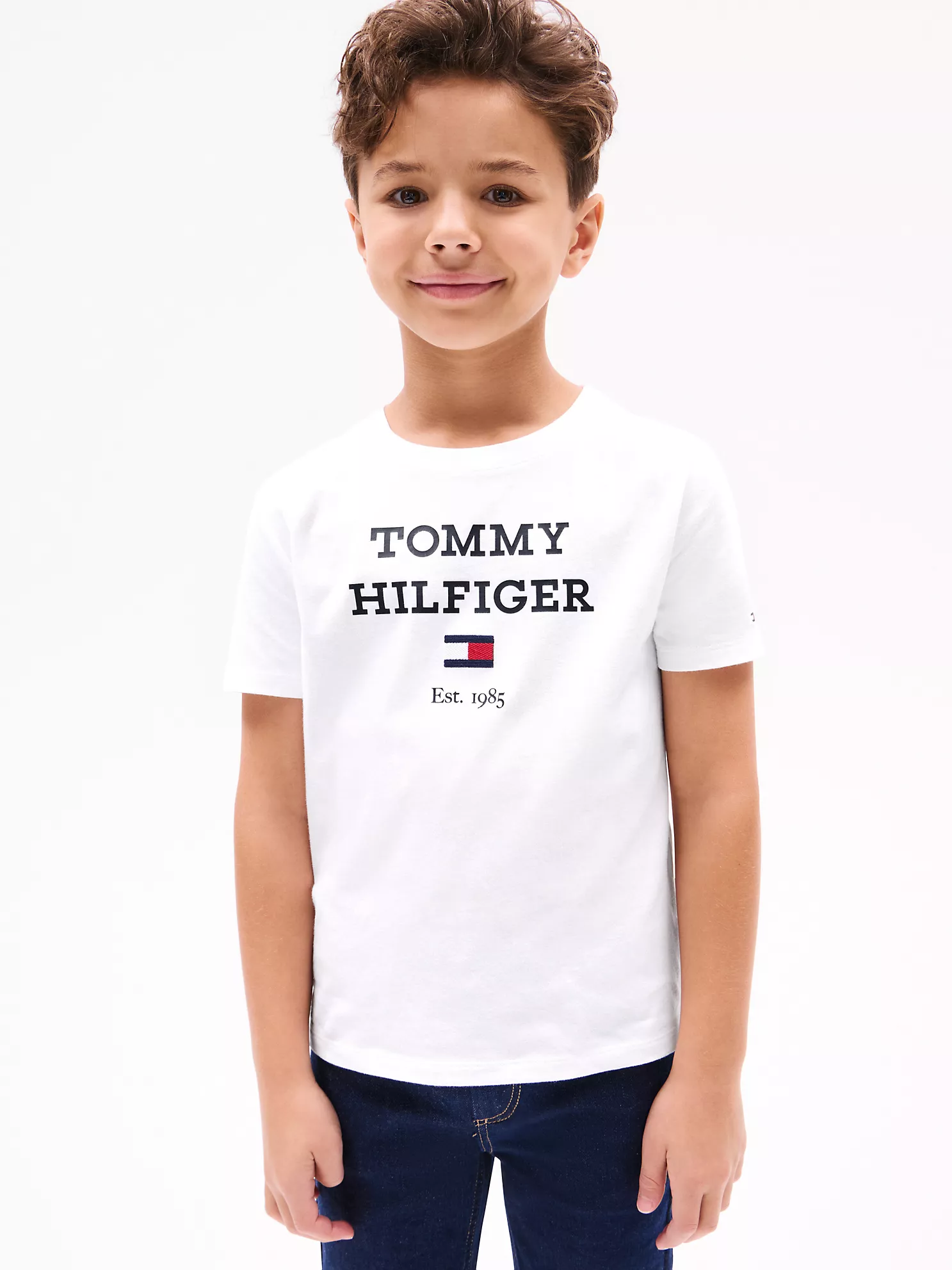 Kids' Hilfiger Logo T-Shirt - Optic White 1 Kids' Hilfiger Logo T-Shirt
- Optic White