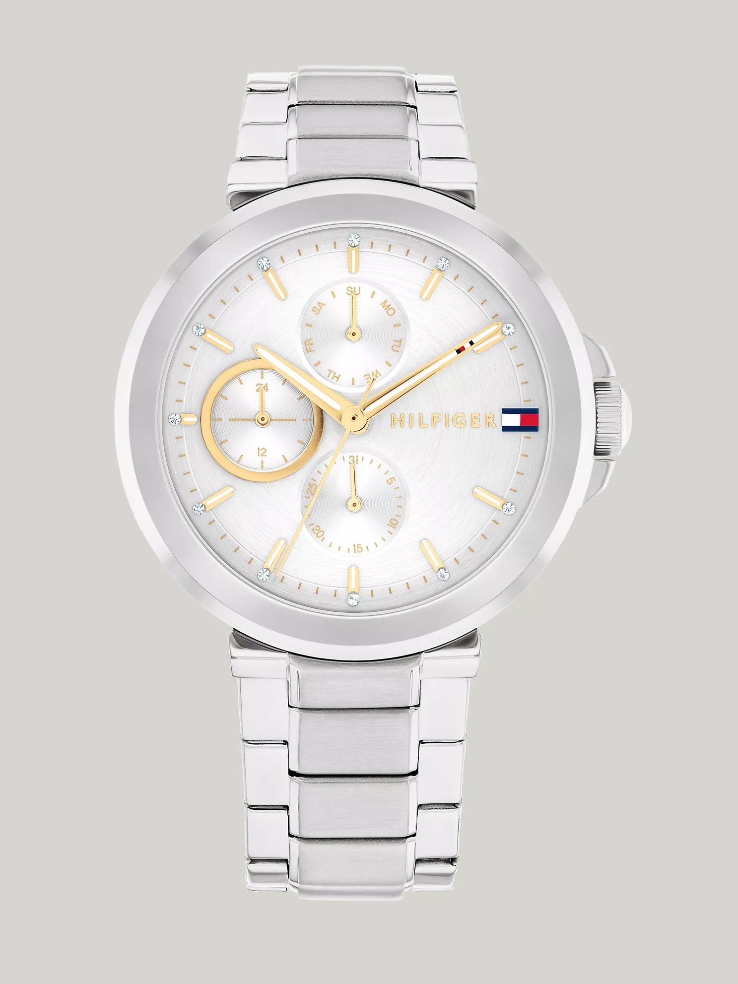 38MM Silver Multifunction Watch
         - Silver White