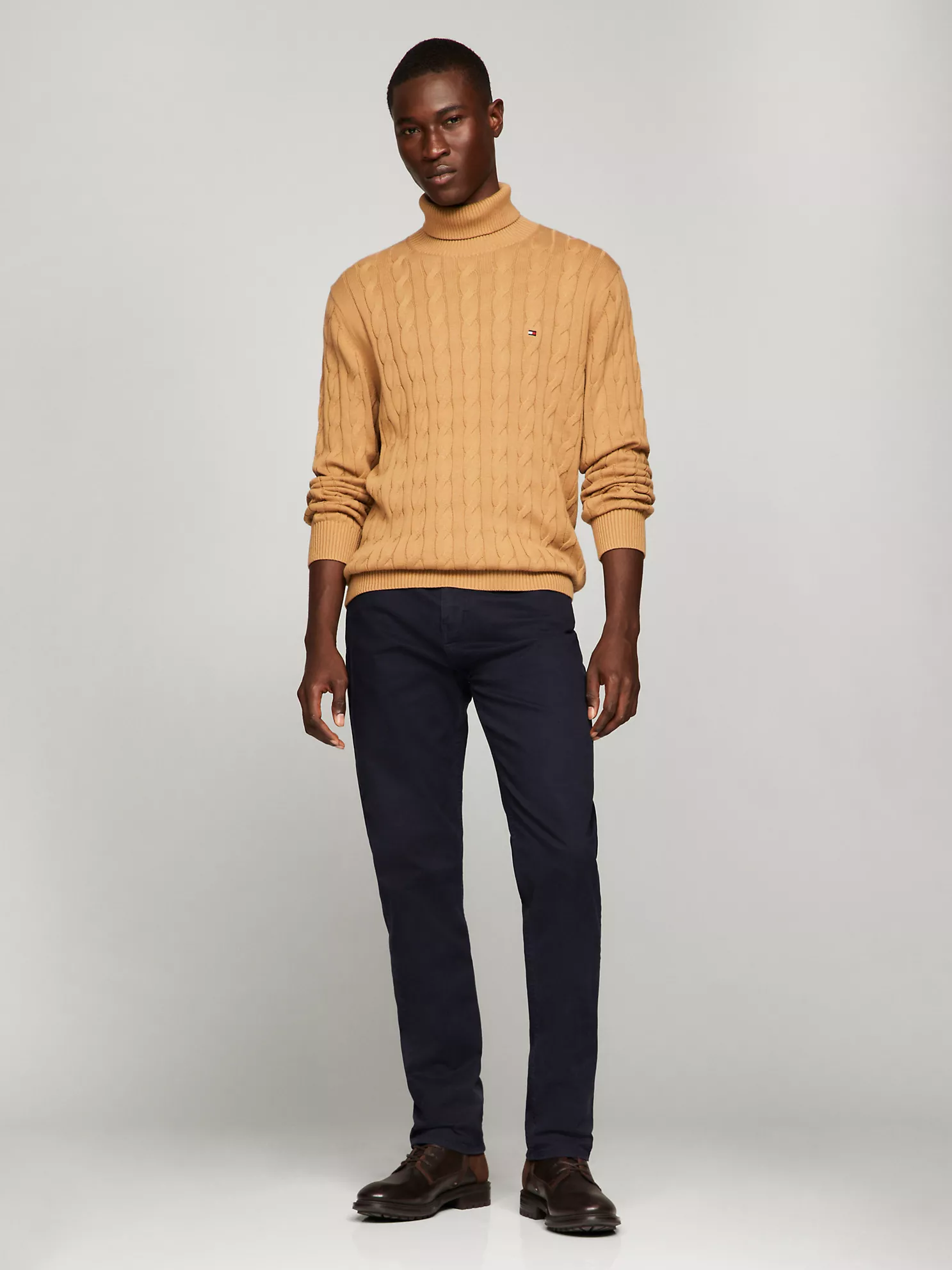 Cable Knit Turtleneck Sweater - Pinecone Tan 6 Cable Knit Turtleneck Sweater
- Pinecone Tan
