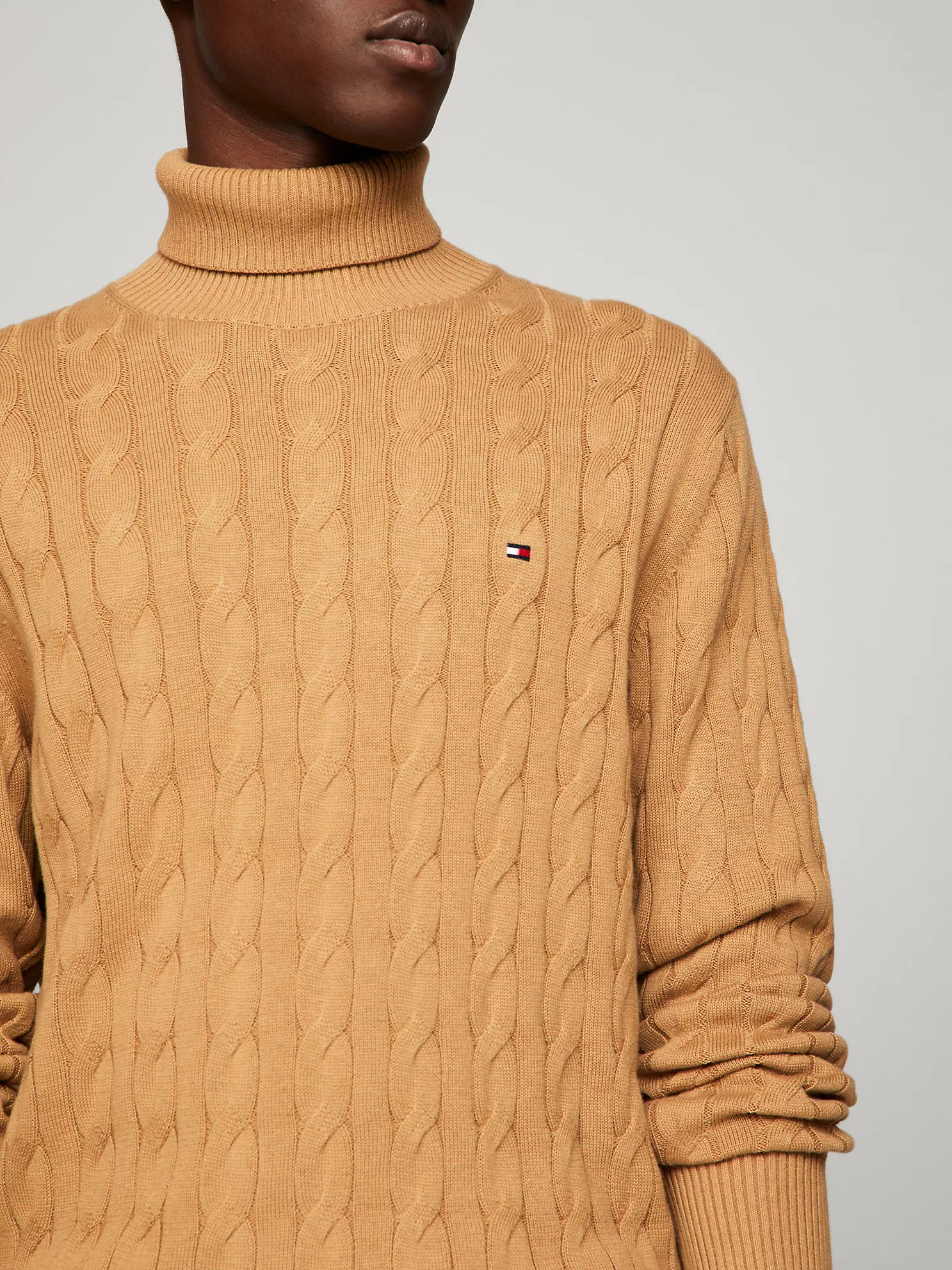 Cable Knit Turtleneck Sweater - Pinecone Tan 7 Cable Knit Turtleneck Sweater
- Pinecone Tan