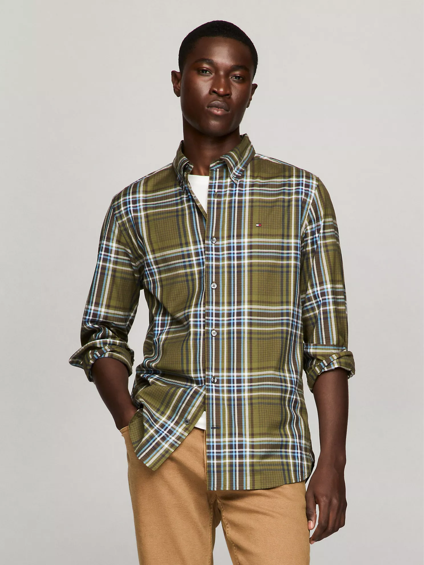 THFlex Plaid Regular Fit Poplin Shirt - Putting Green 1 THFlex Plaid Regular Fit Poplin Shirt
- Putting Green