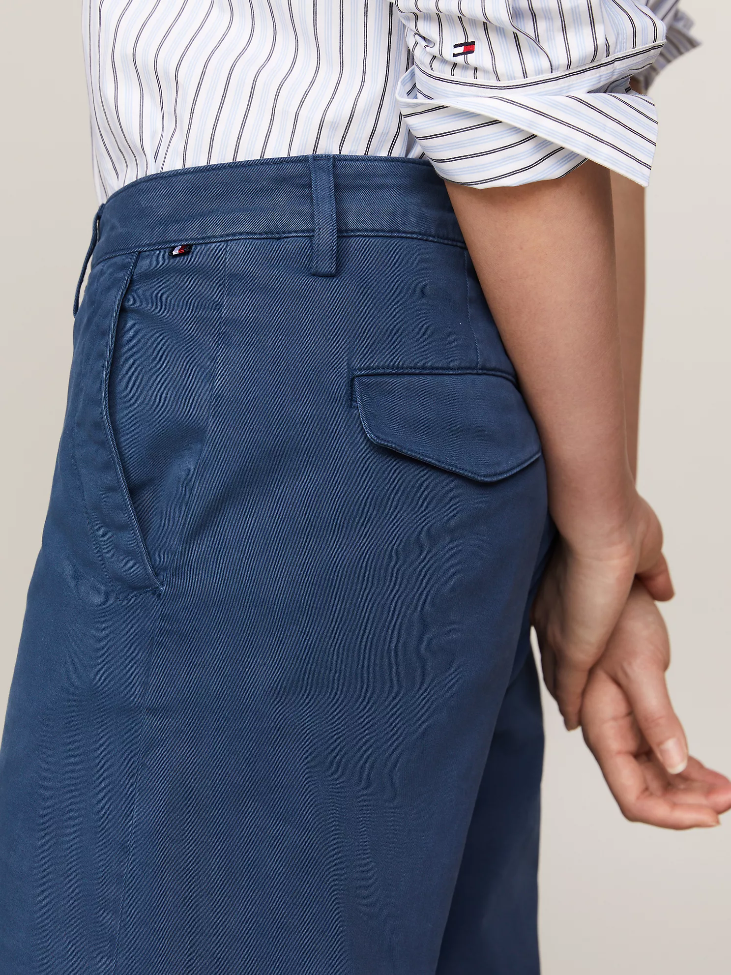 Relaxed Straight Fit Cropped Chino - Fossil Blue 8 Relaxed Straight Fit Cropped Chino
- Fossil Blue
