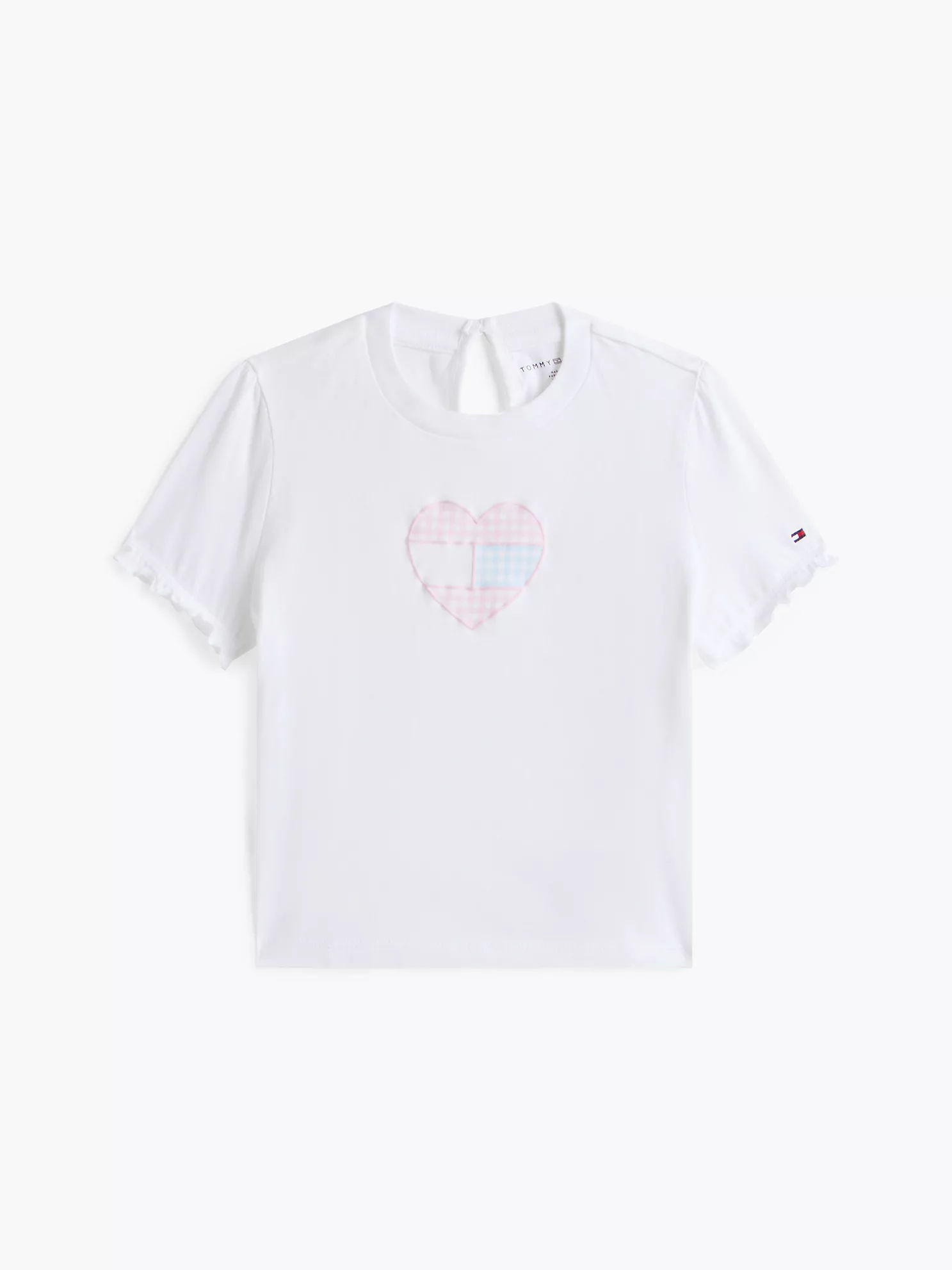 Babies' Gingham Heart Ruffle T-Shirt - Optic White 1 Babies' Gingham Heart Ruffle T-Shirt
- Optic White
