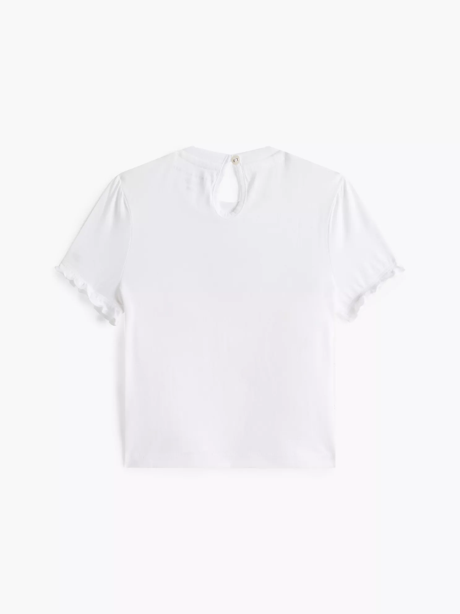 Babies' Gingham Heart Ruffle T-Shirt - Optic White 4 Babies' Gingham Heart Ruffle T-Shirt
- Optic White
