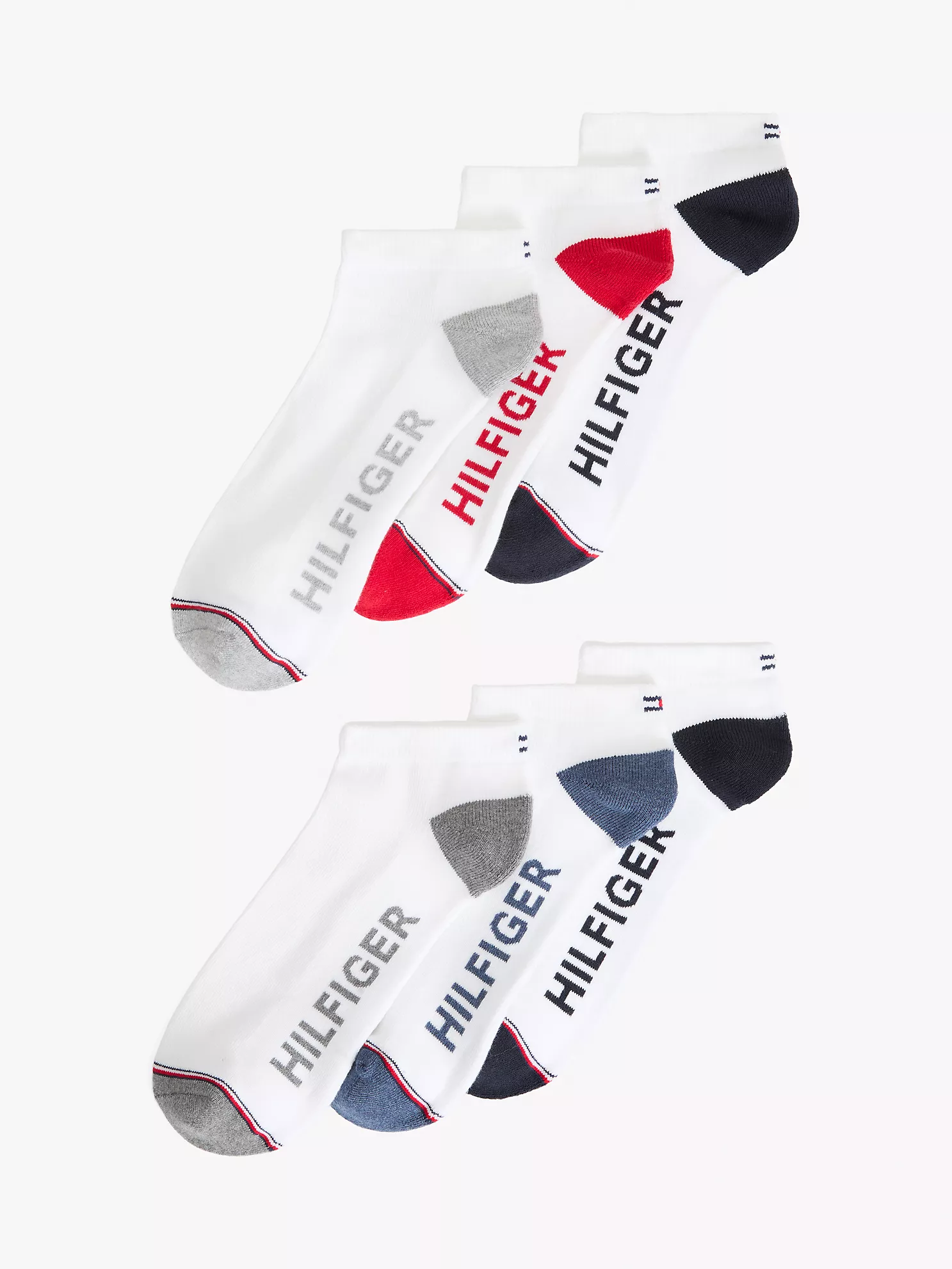 Monotype Logo Ankle Sock 6-Pack
         - Lucent White / Multi