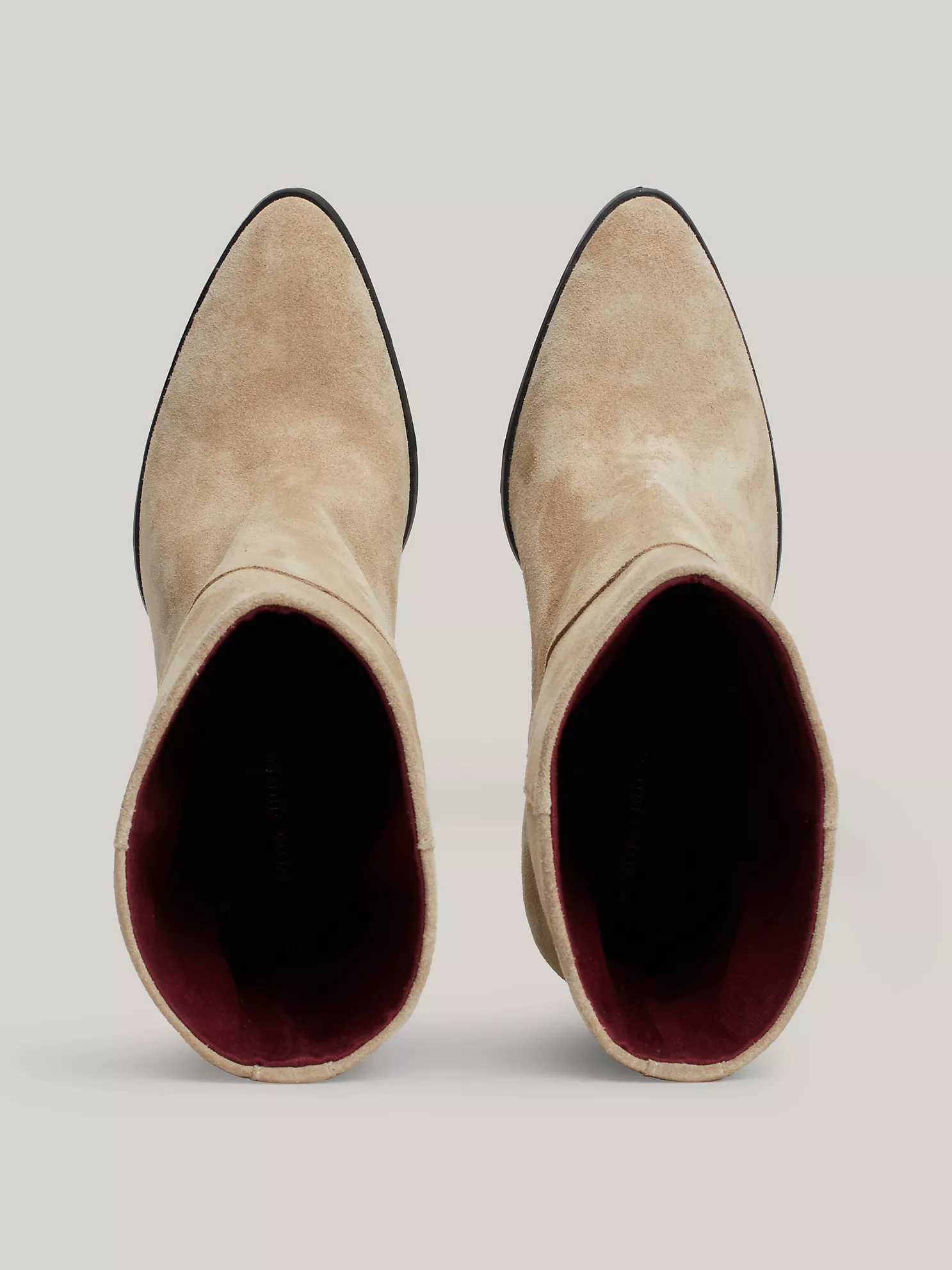 Monogram Suede Cowboy Boot - Beige 10 Monogram Suede Cowboy Boot
- Beige