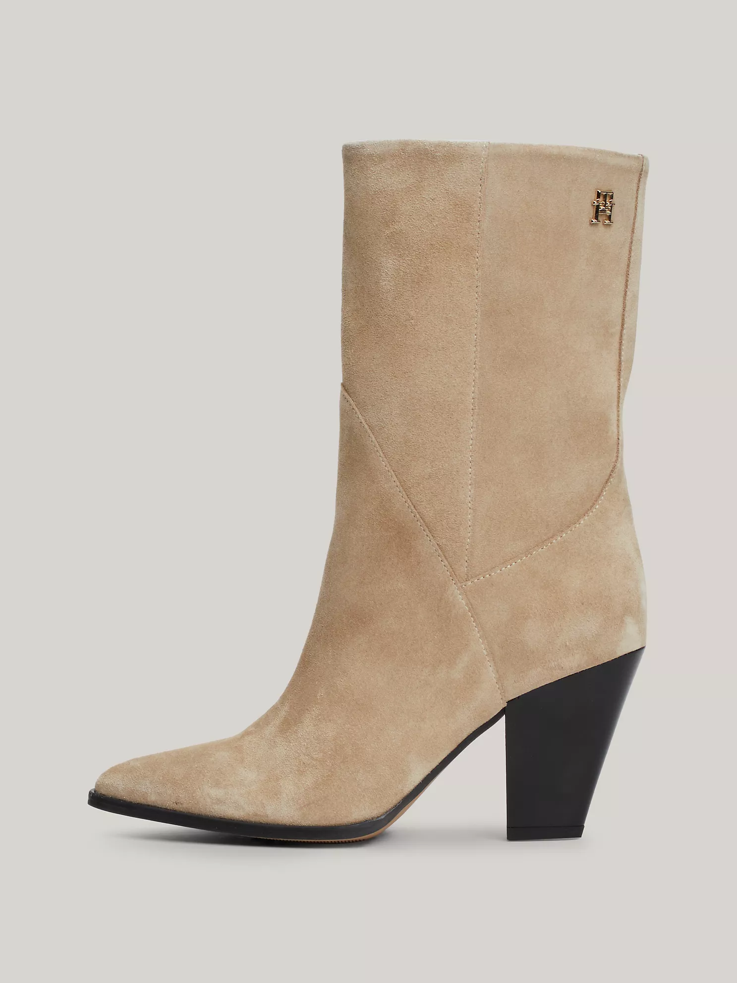 Monogram Suede Cowboy Boot - Beige 14 Monogram Suede Cowboy Boot
- Beige