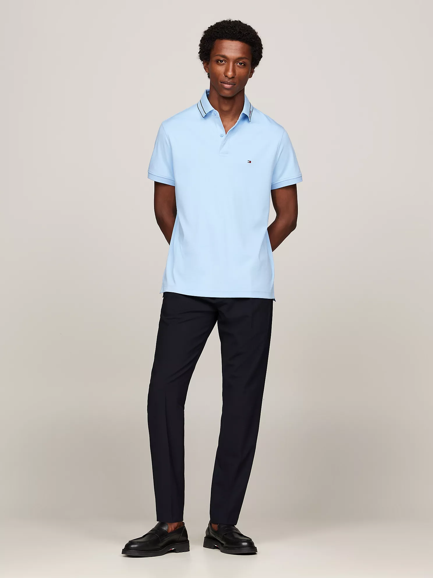 Regular Fit Monotype Interlock Polo - Vessel Blue 1 Regular Fit Monotype Interlock Polo
- Vessel Blue