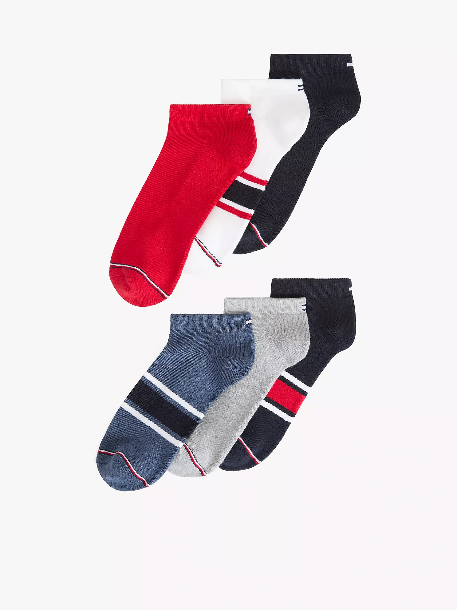 Bold Stripe Ankle Sock 6-Pack
         - Navy / Multi