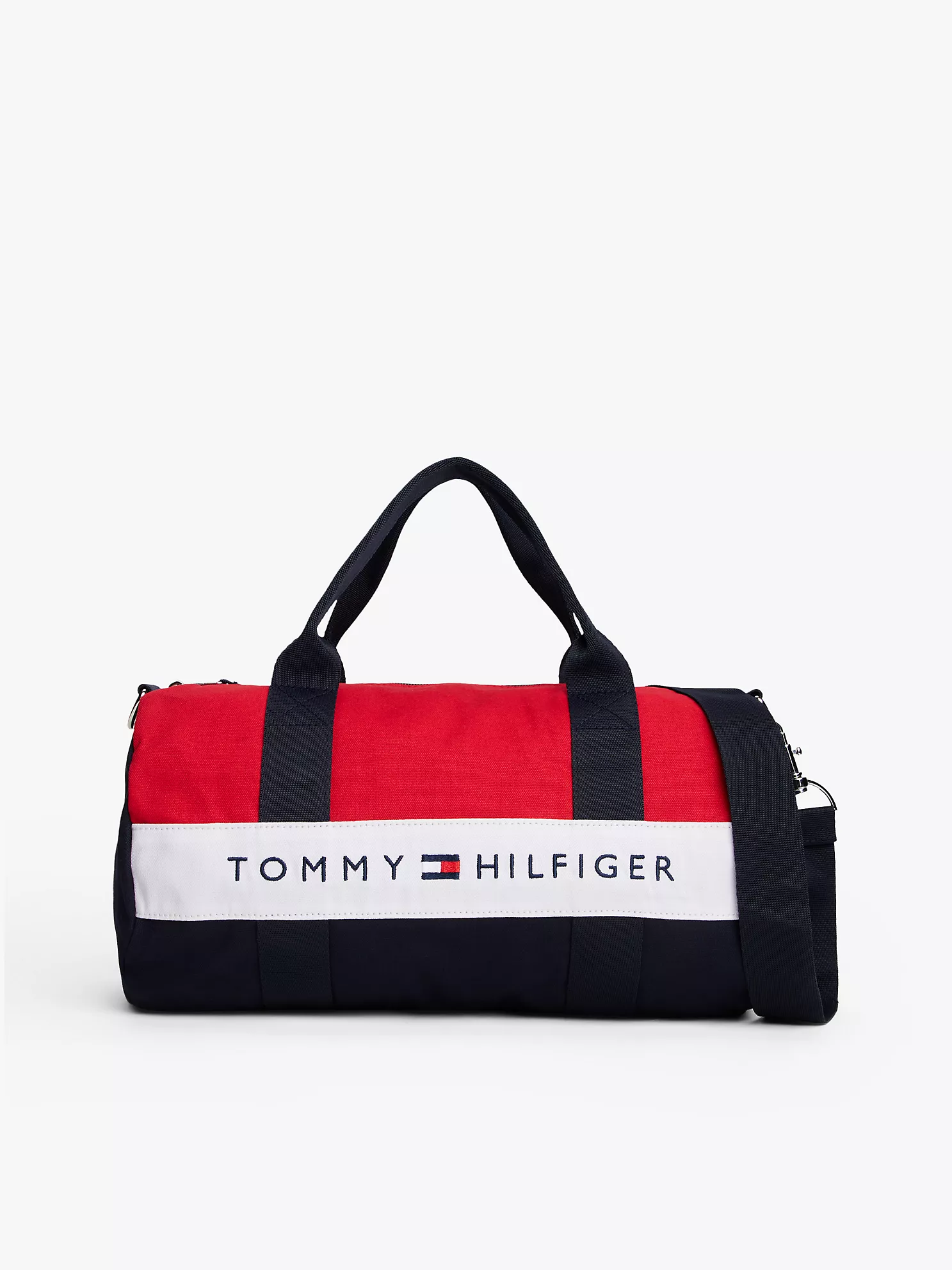 Kids' Canvas Duffle Bag
         - Navy / Red / White