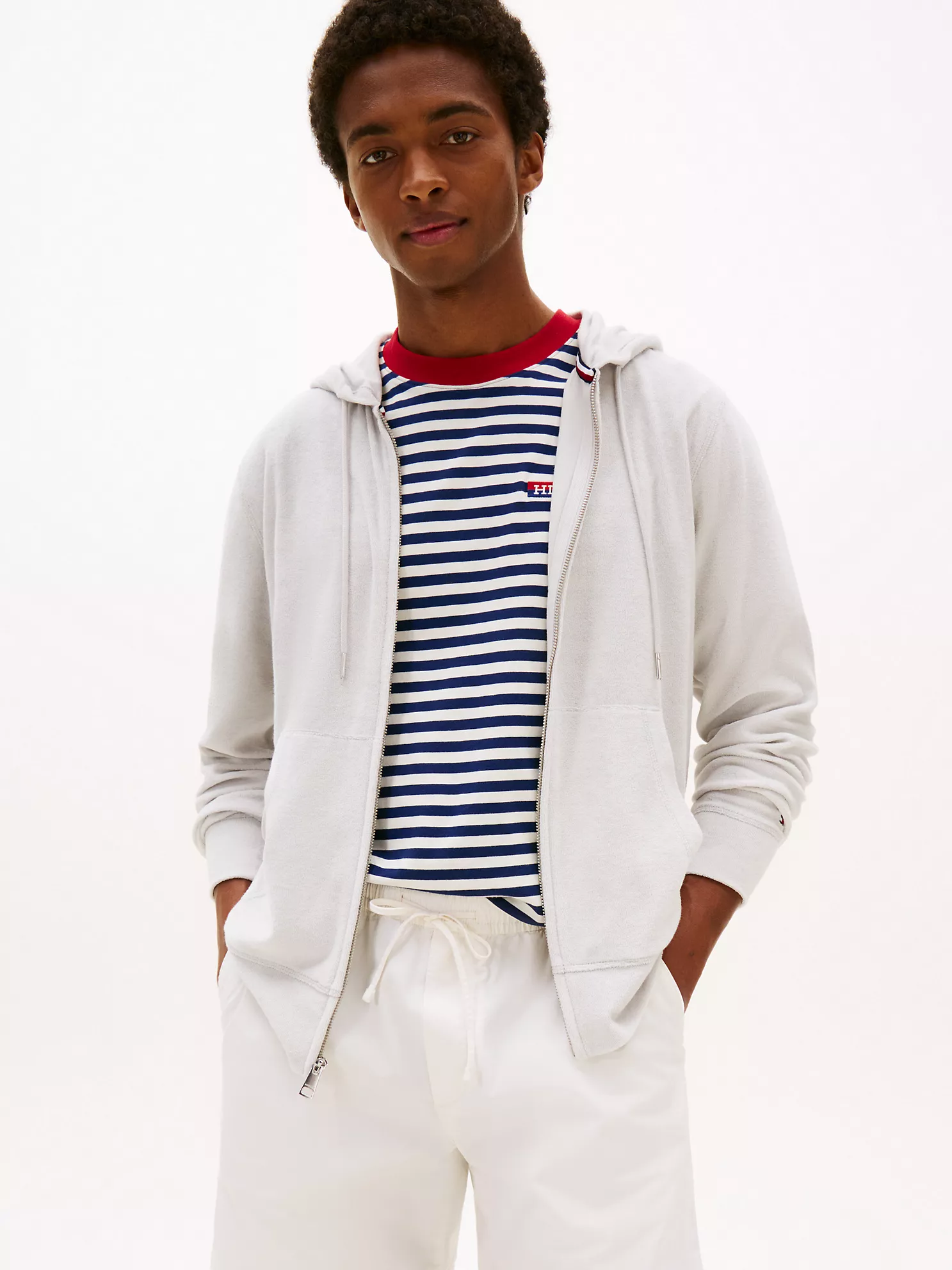 Terry Toweling Zip Hoodie - Light Cast 1 Terry Toweling Zip Hoodie
- Light Cast