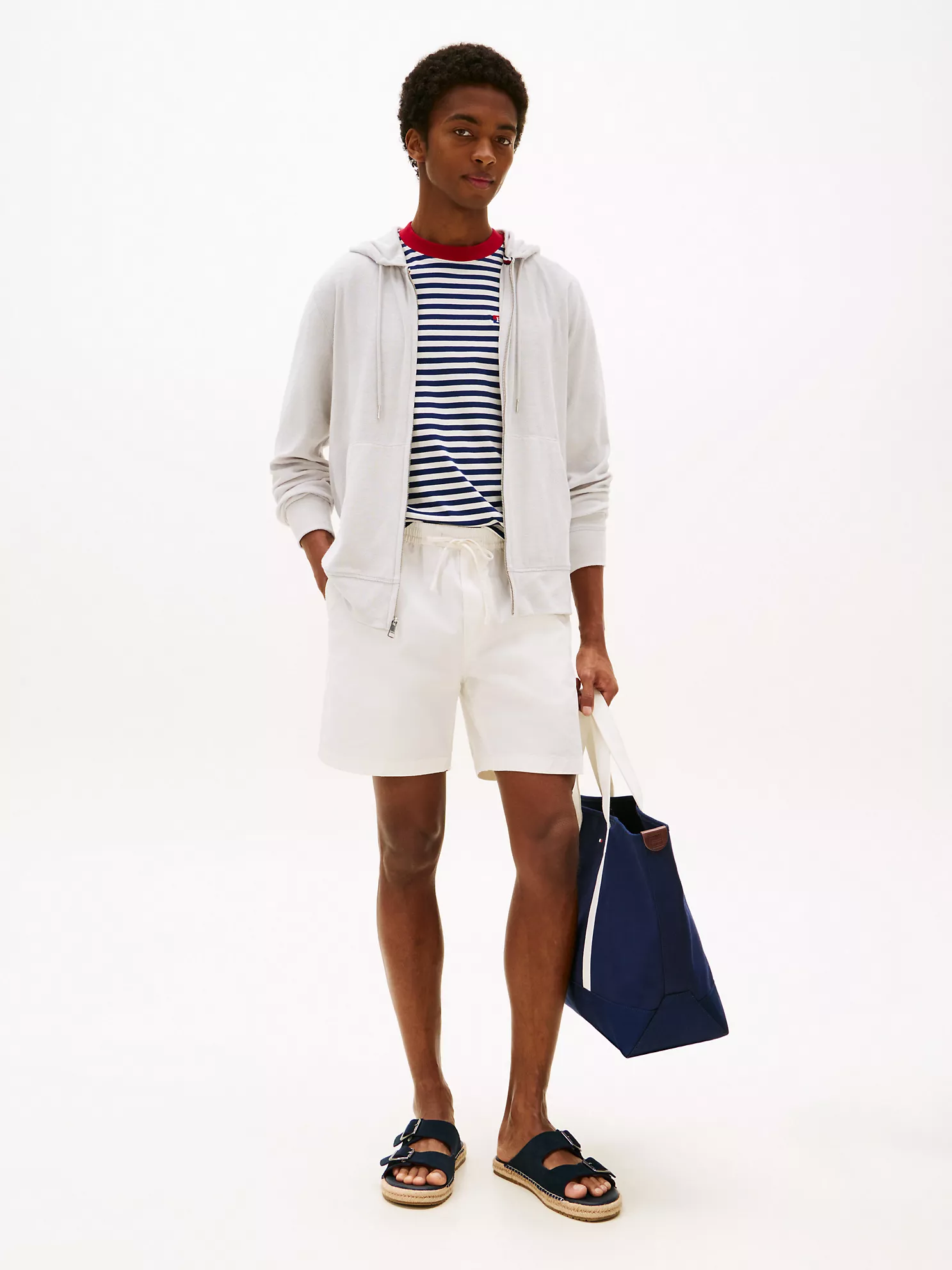 Terry Toweling Zip Hoodie - Light Cast 8 Terry Toweling Zip Hoodie
- Light Cast