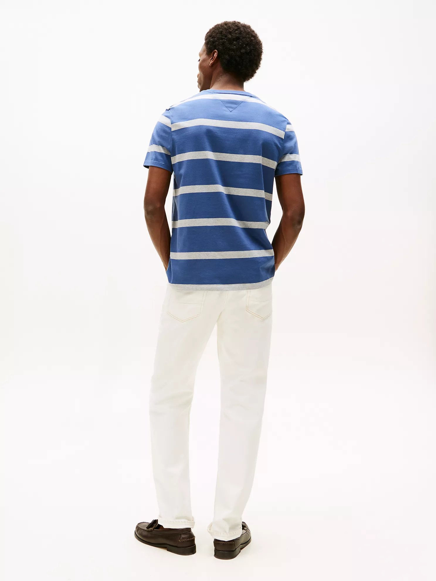 Stripe T-Shirt - Faded Indigo/Grey Stripe 9 Stripe T-Shirt
- Faded Indigo/Grey Stripe