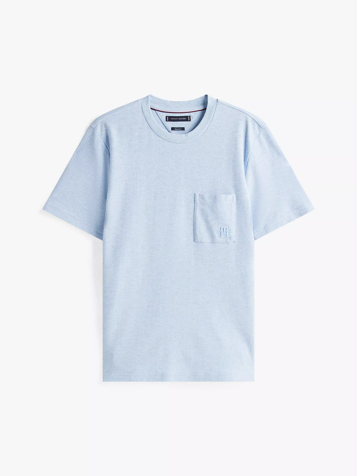 Embroidered Logo Pique Pocket T-Shirt - Heathered Blue 10 Embroidered Logo Pique Pocket T-Shirt
- Heathered Blue