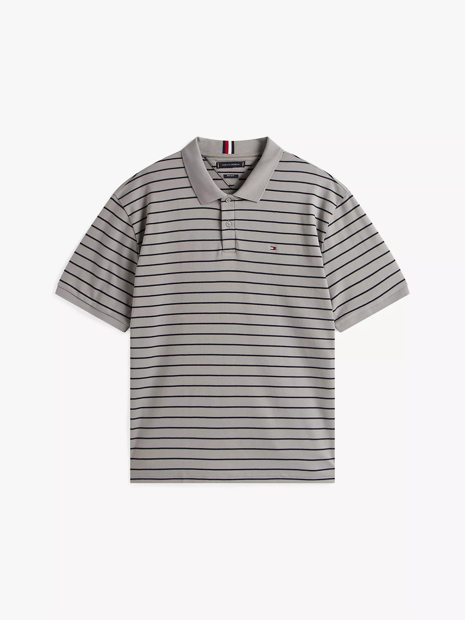Regular Fit Stripe Cotton Polo - Hydrogen Grey Stripe 10 Regular Fit Stripe Cotton Polo
- Hydrogen Grey Stripe